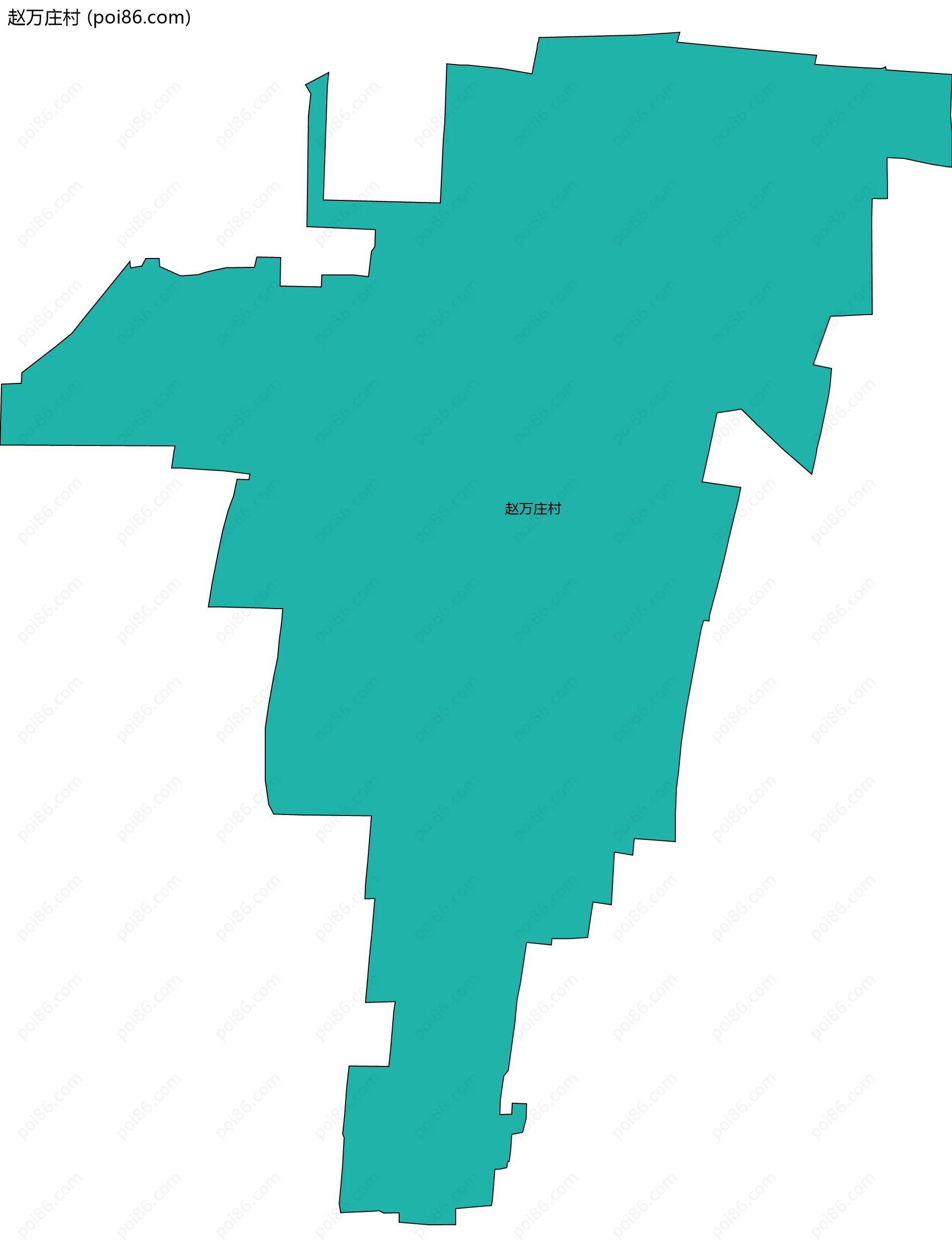 赵万庄村边界地图