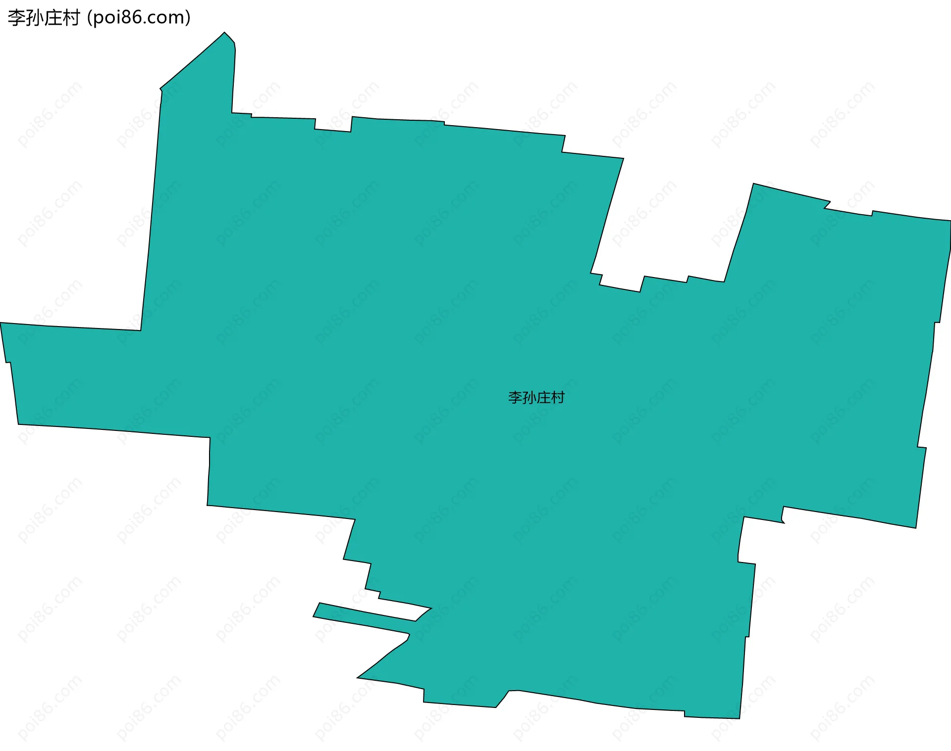 李孙庄村边界地图