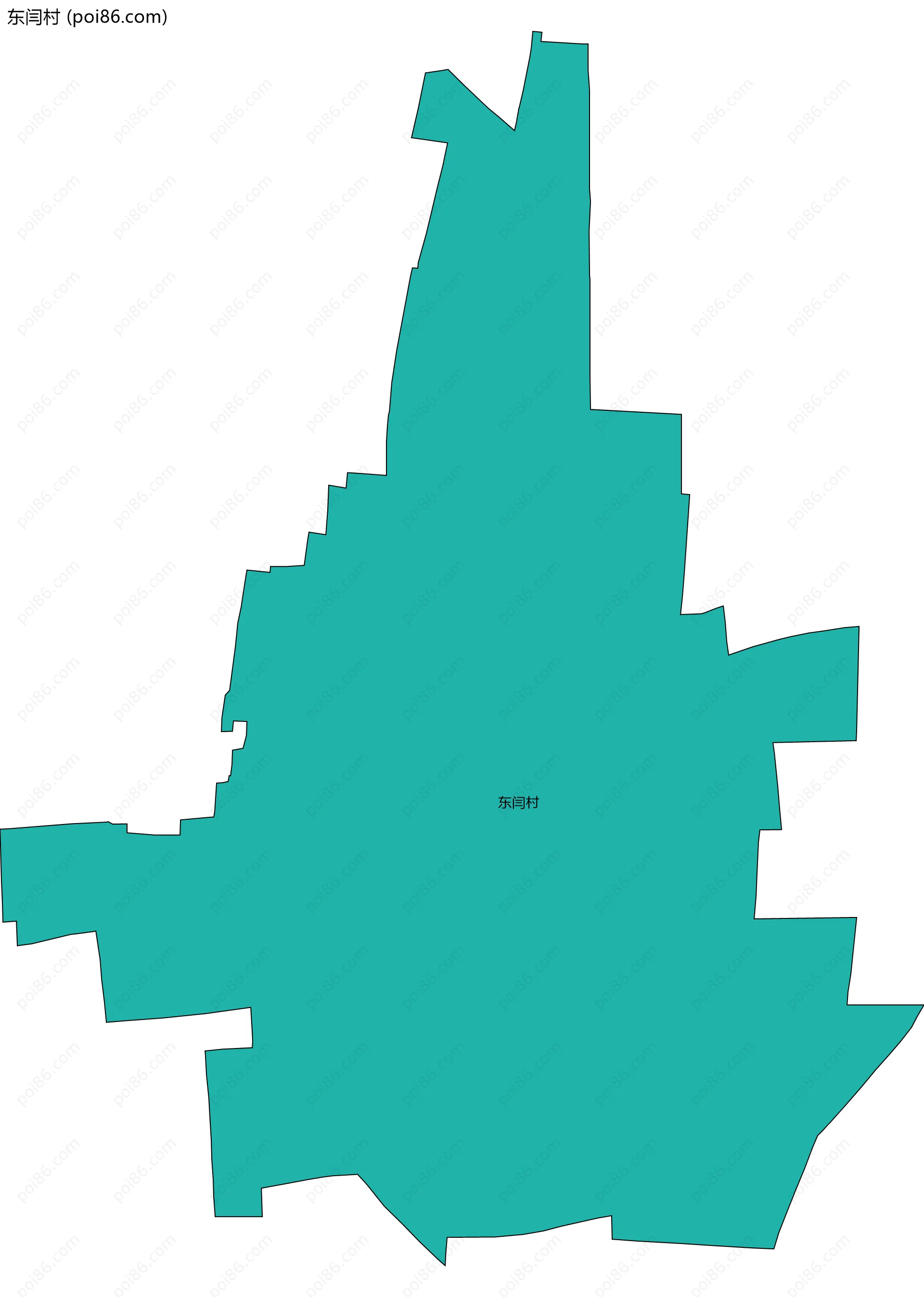 东闫村边界地图