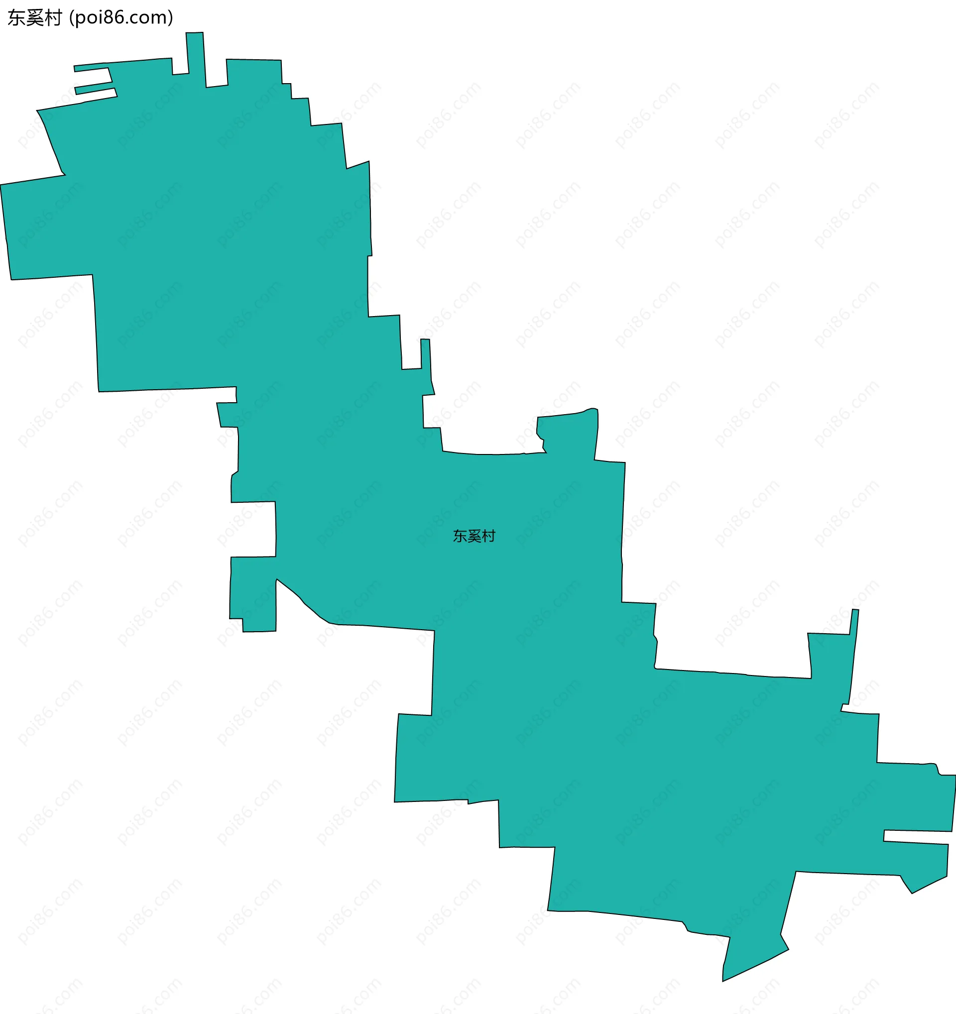 东奚村边界地图