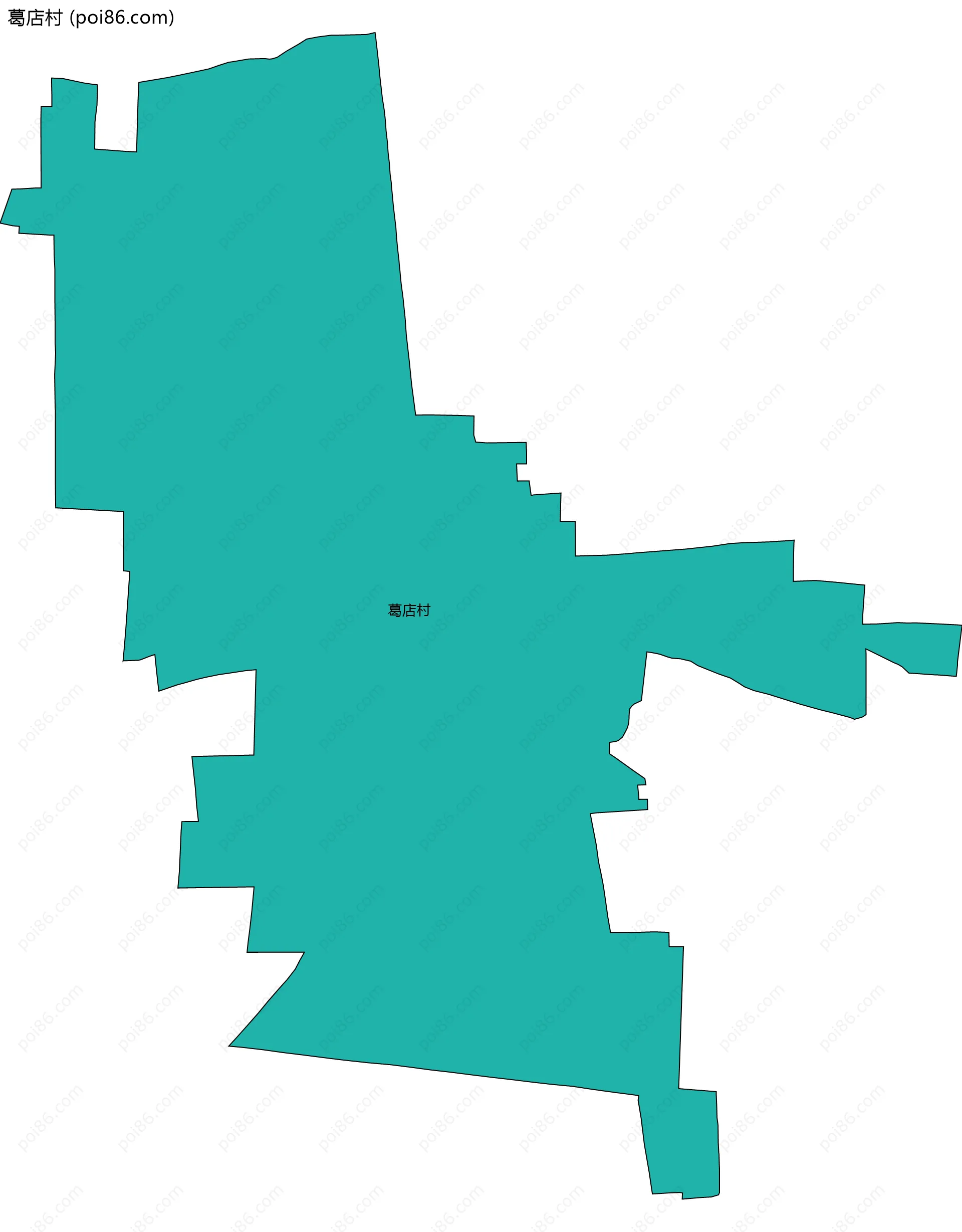 葛店村边界地图