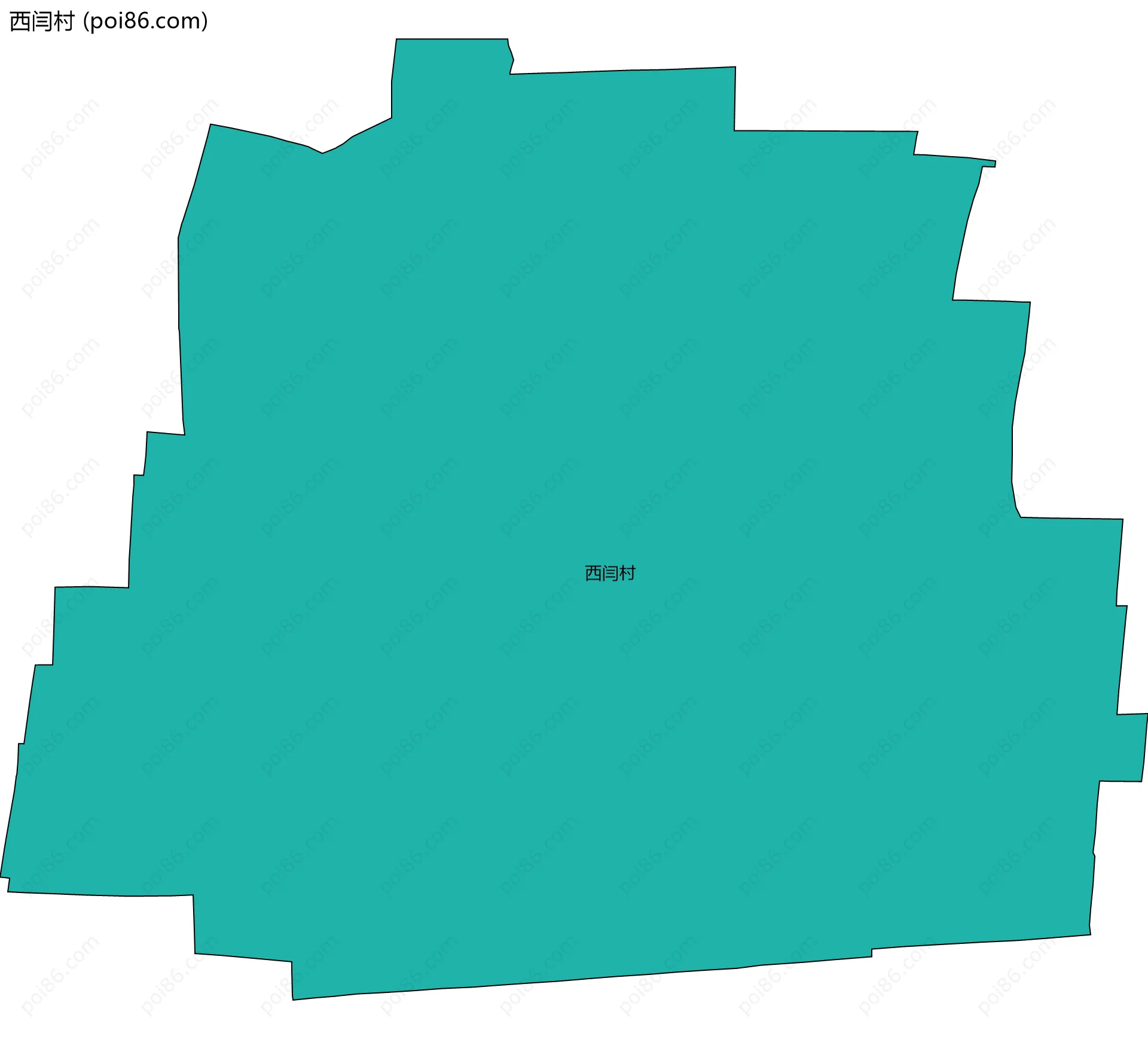 西闫村边界地图
