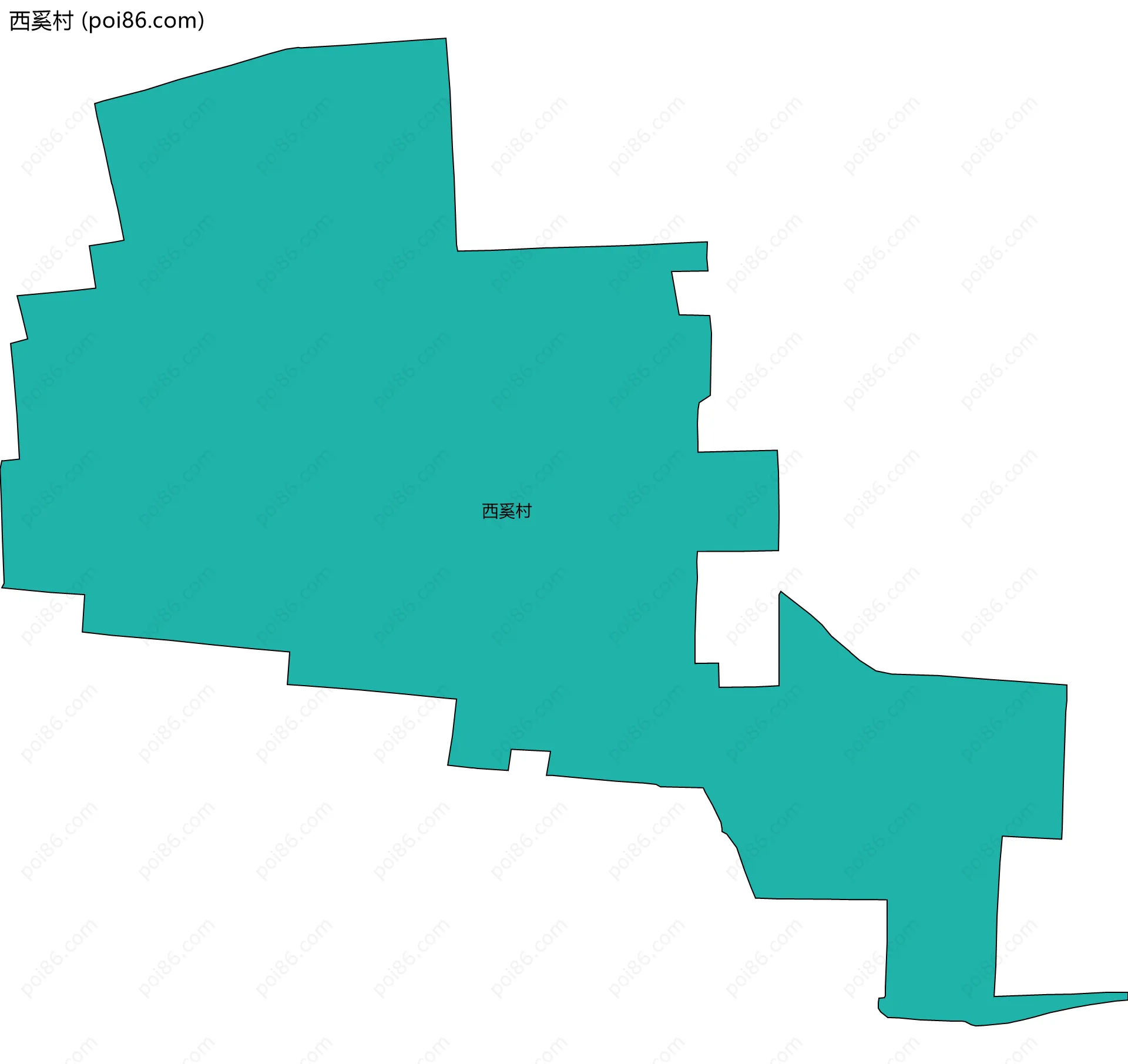 西奚村边界地图