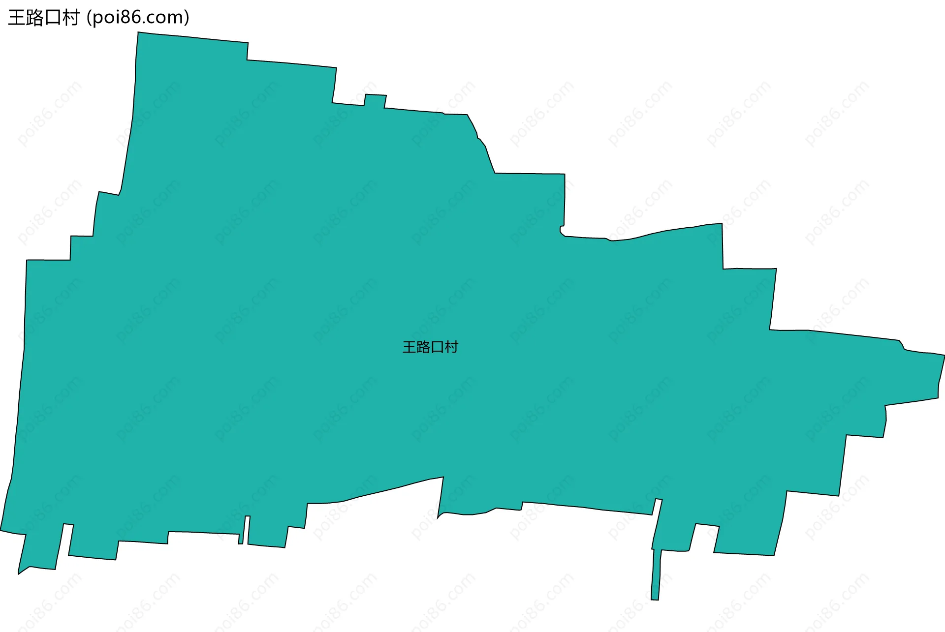 王路口村边界地图