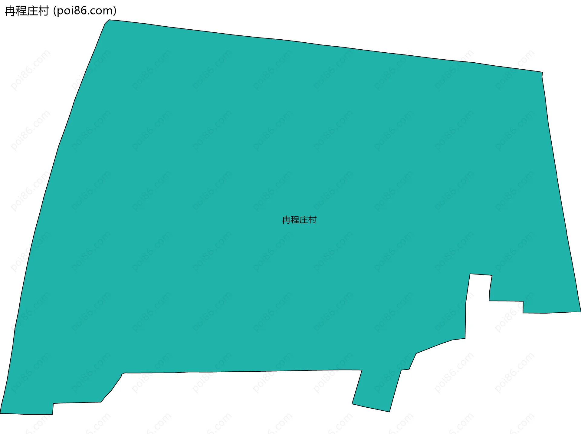 冉程庄村边界地图