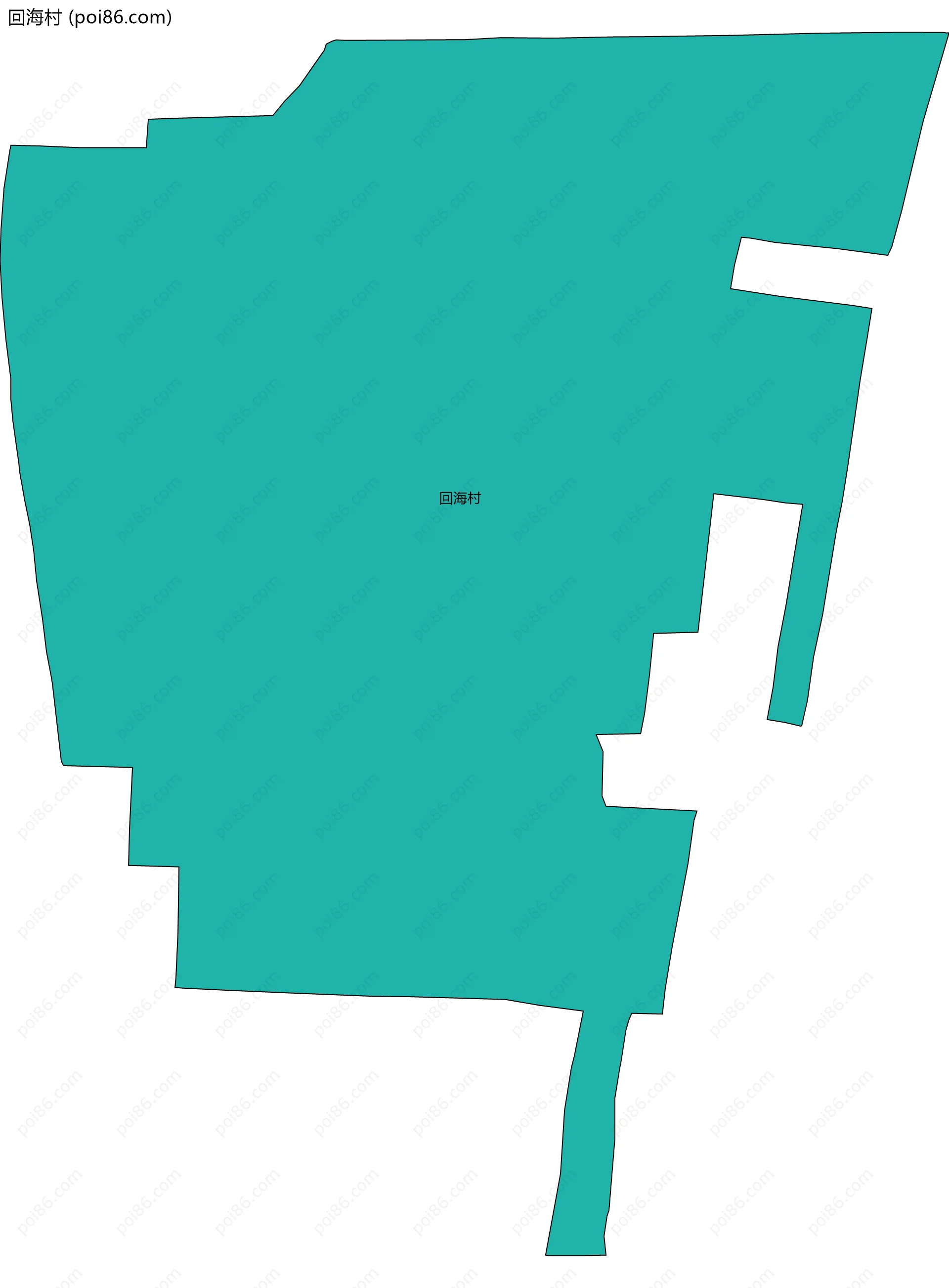 回海村边界地图