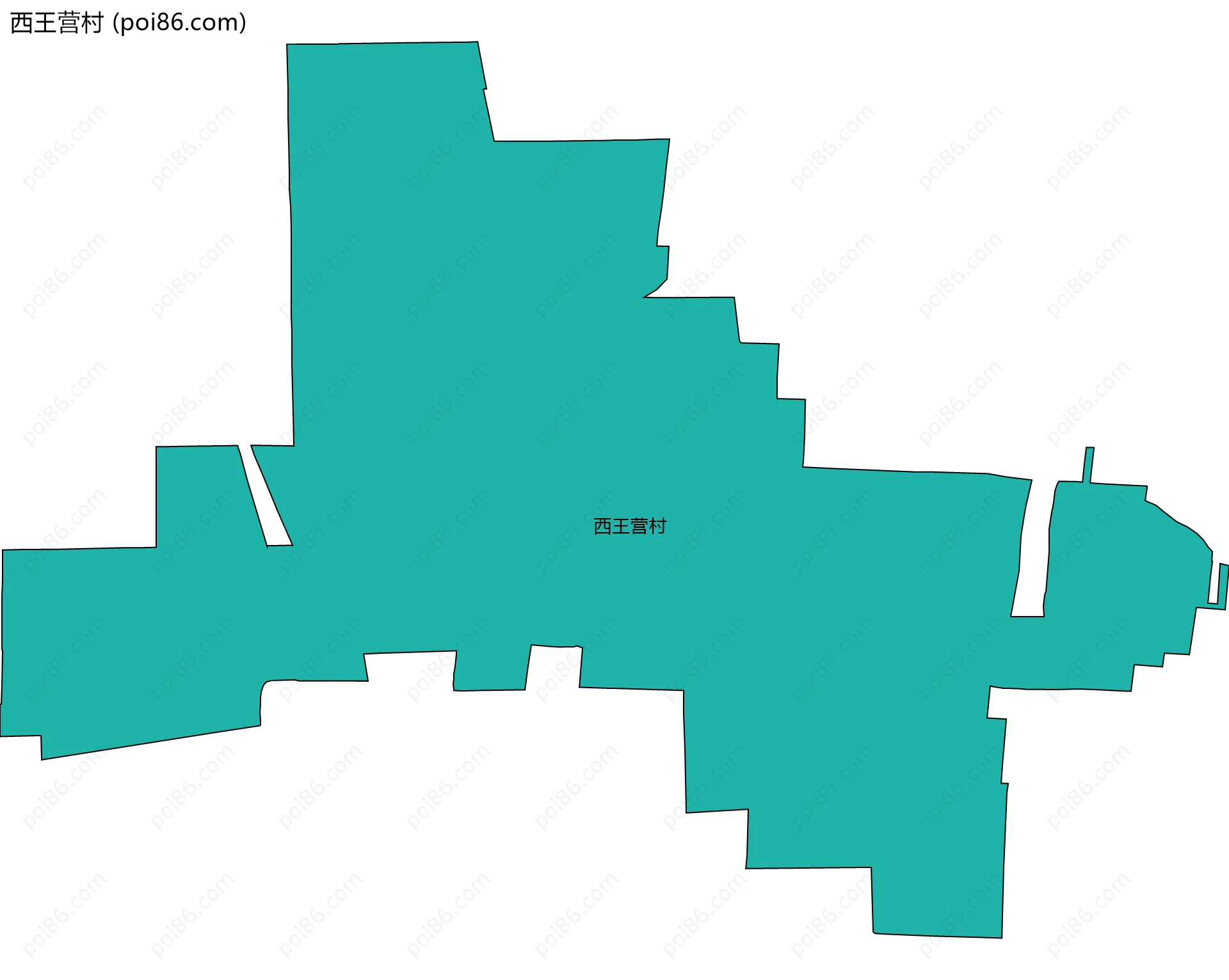西王营村边界地图