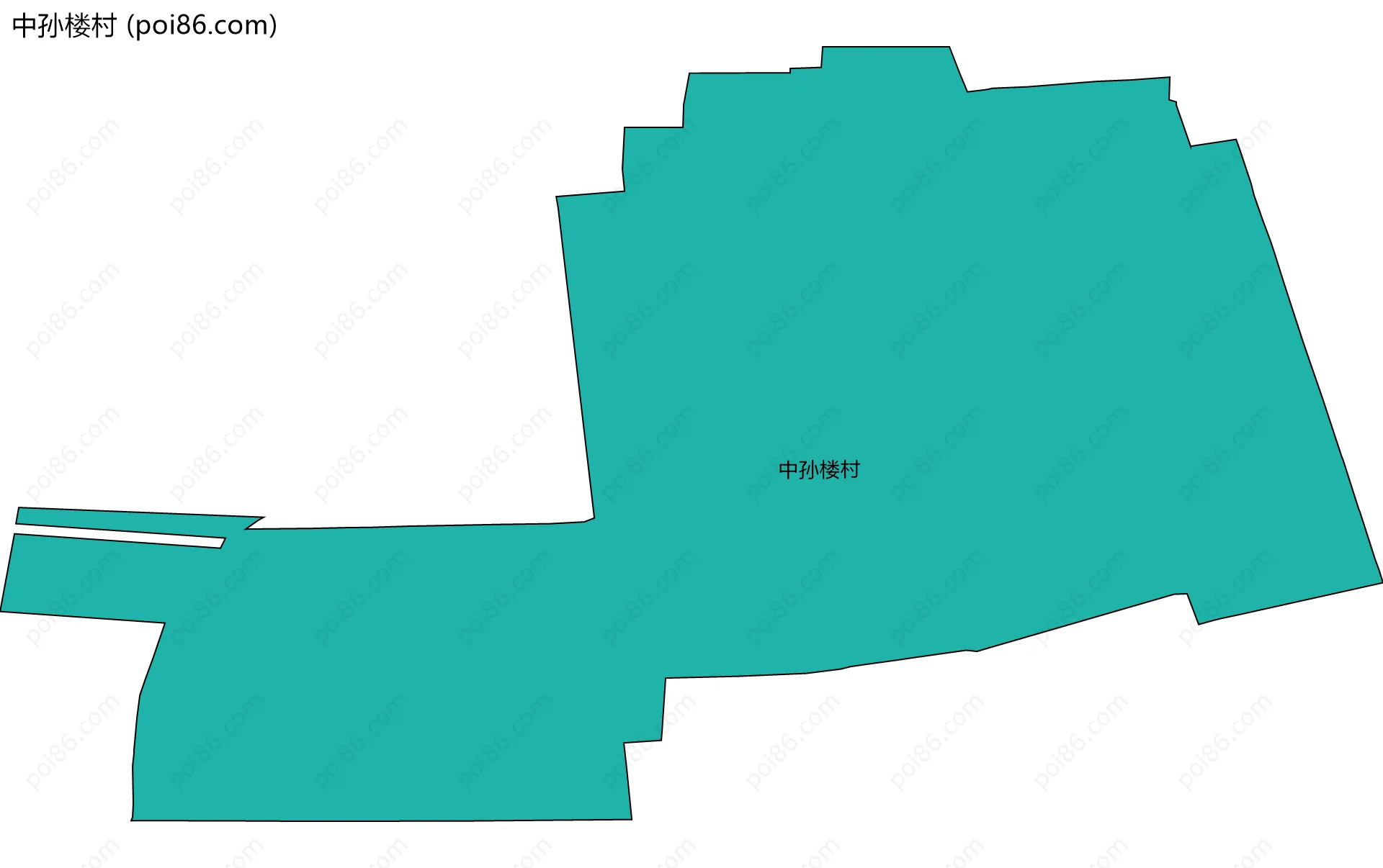 中孙楼村边界地图