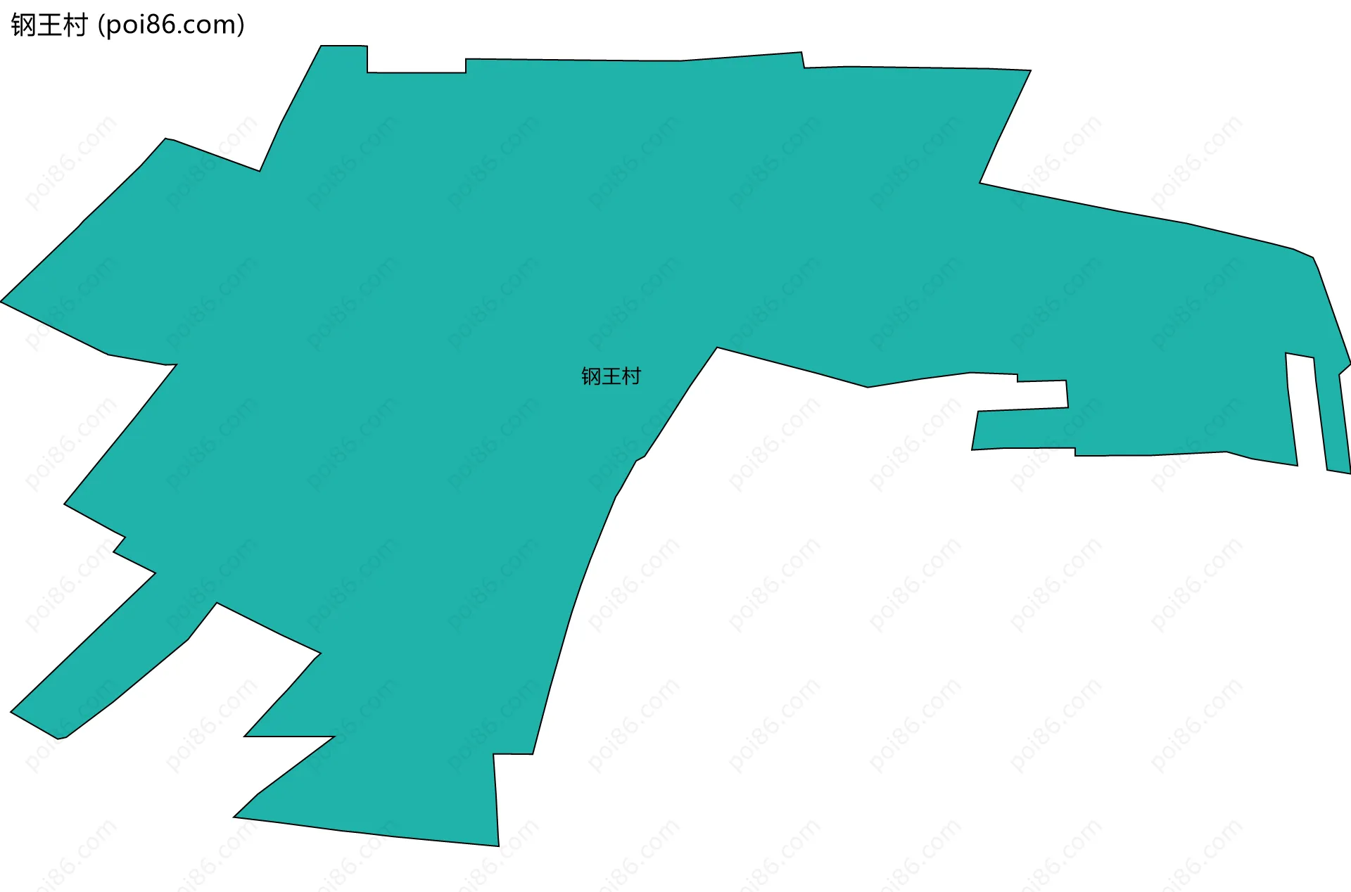 钢王村边界地图