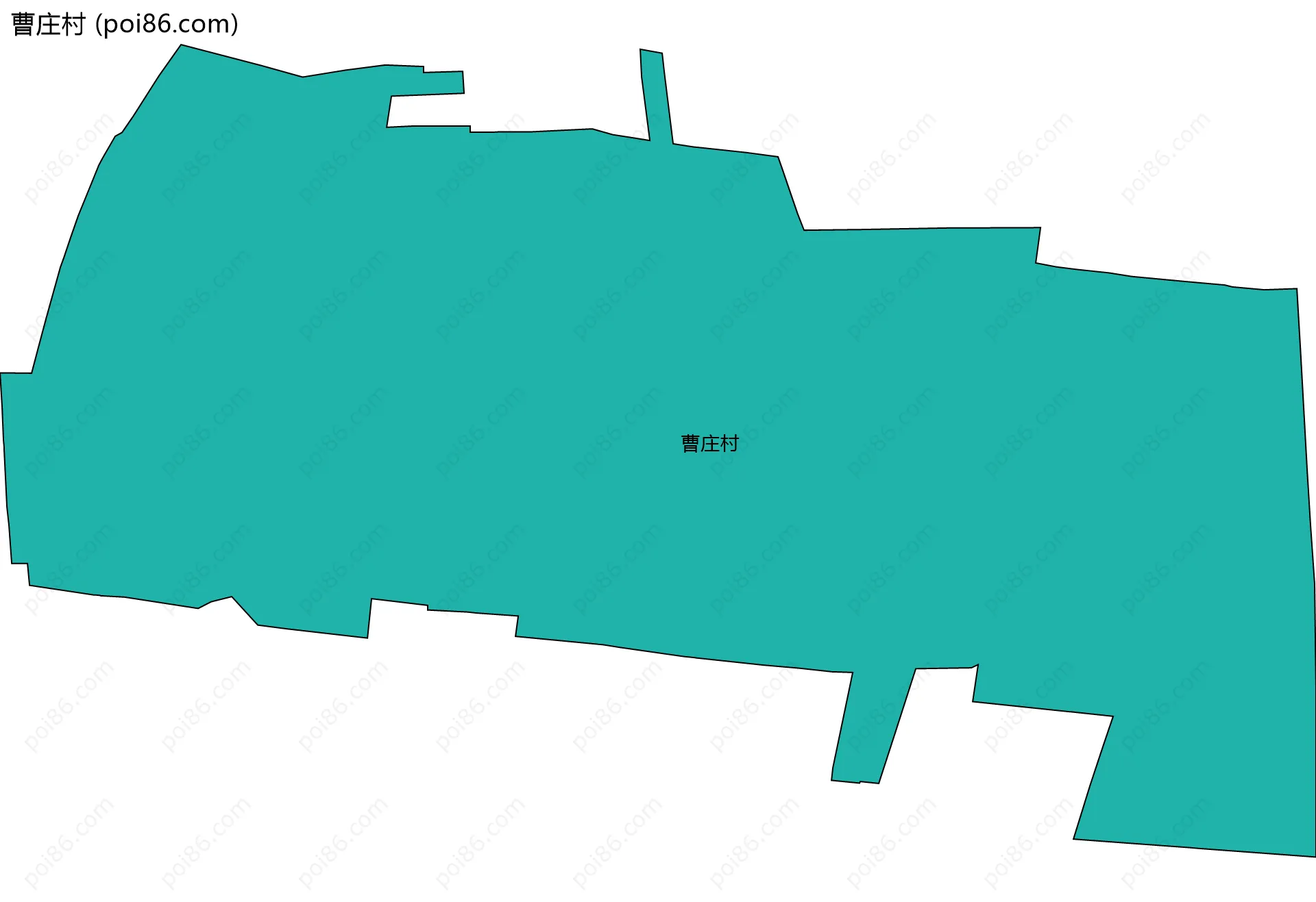 曹庄村边界地图
