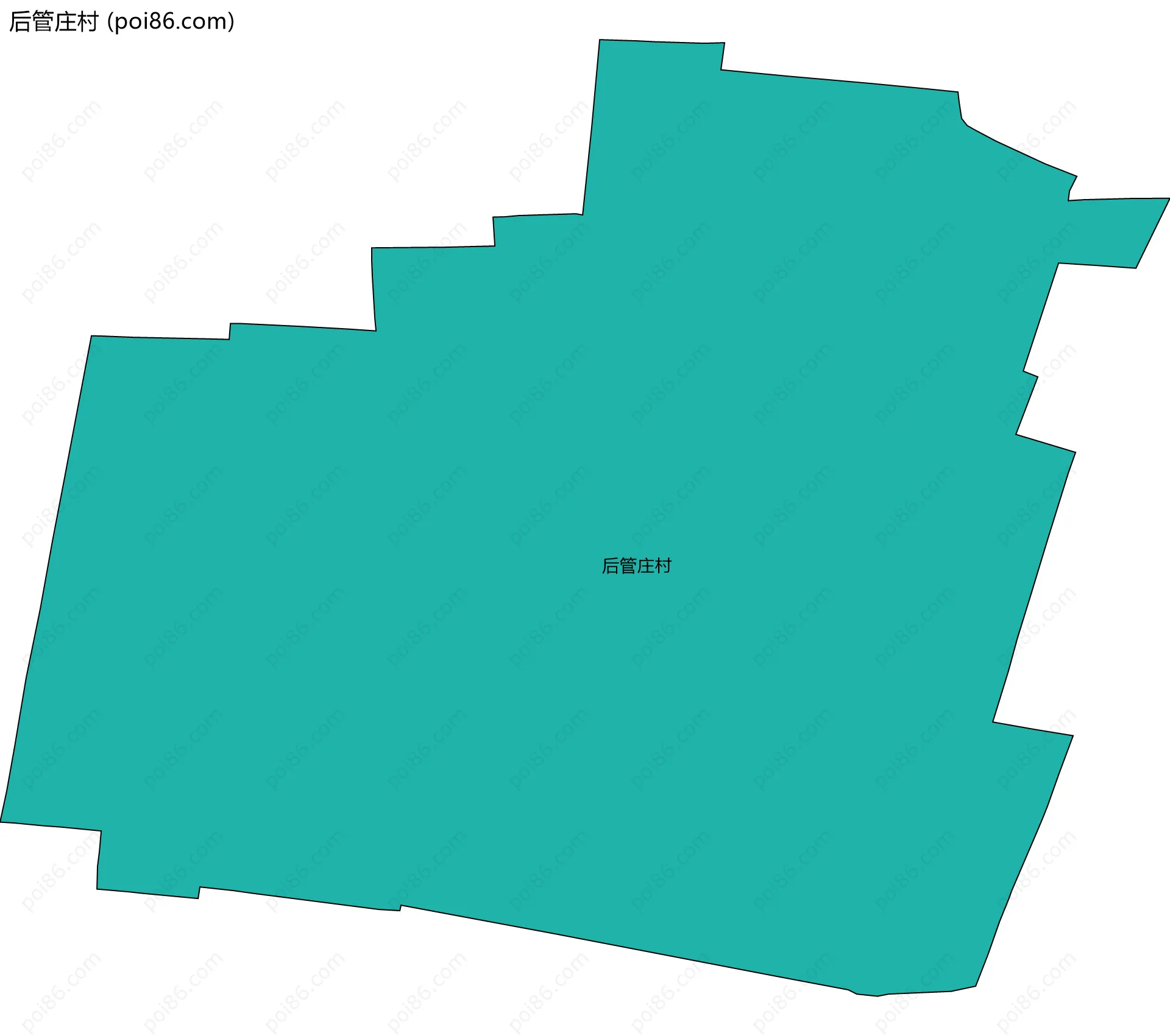 后管庄村边界地图