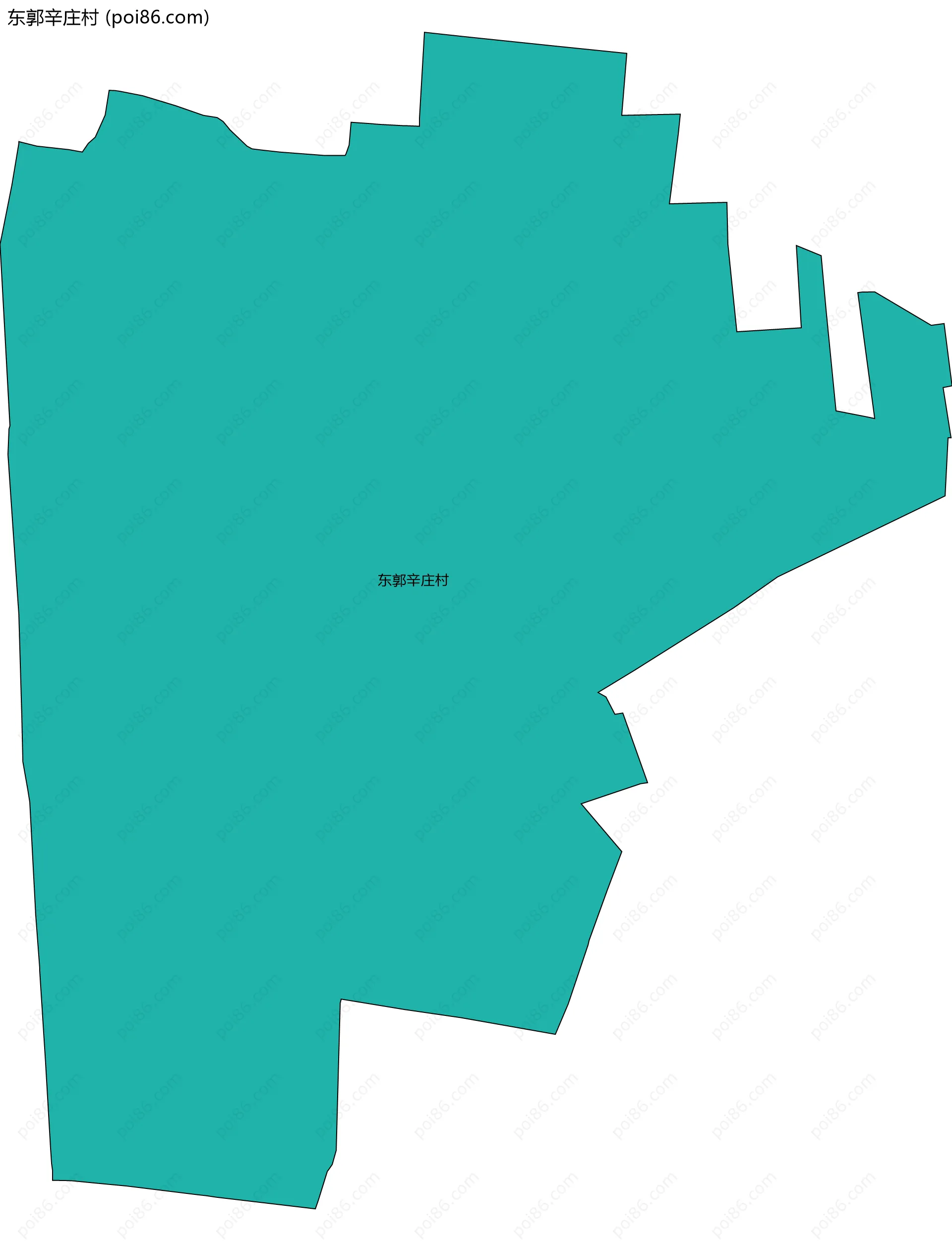 东郭辛庄村边界地图