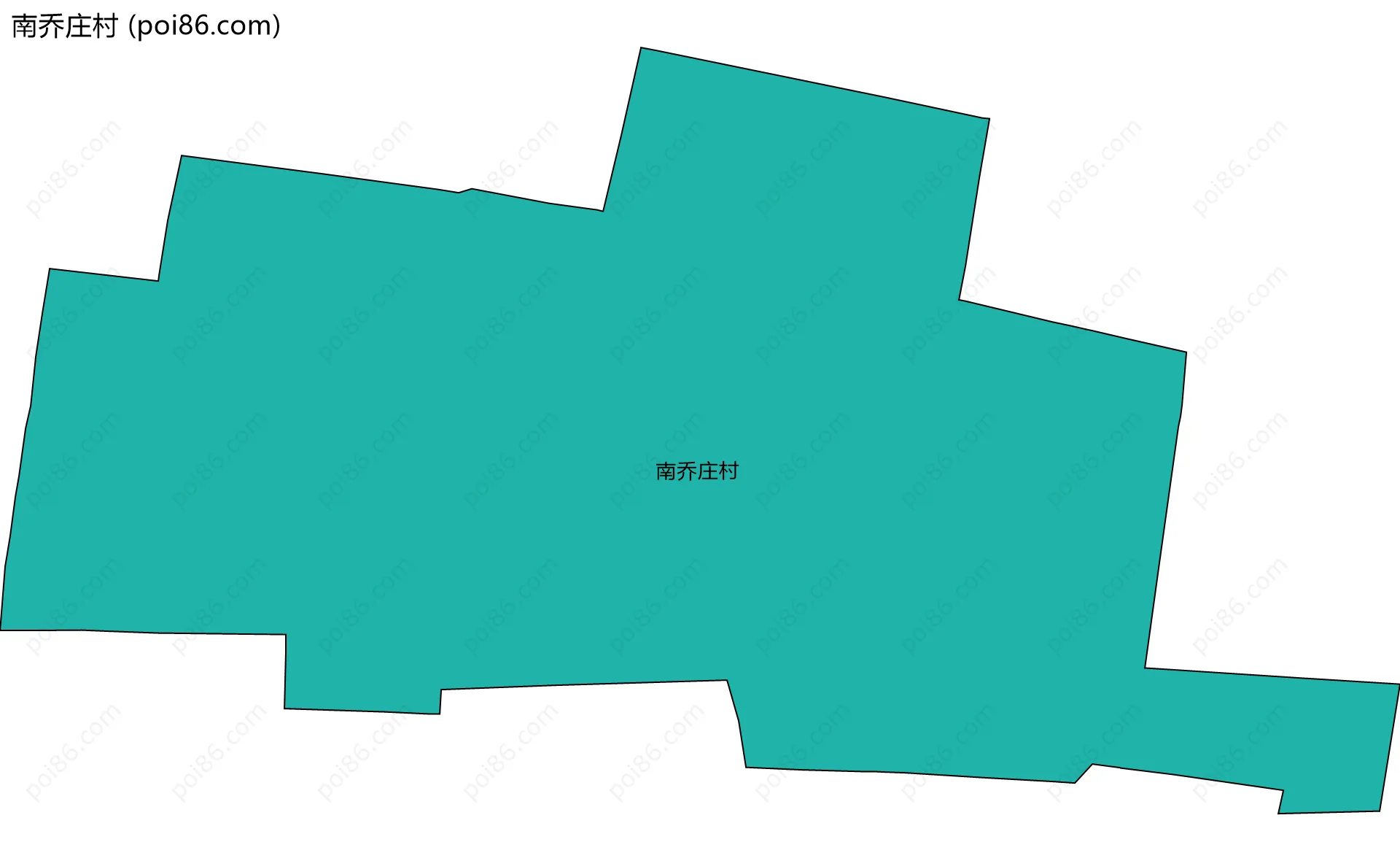南乔庄村边界地图