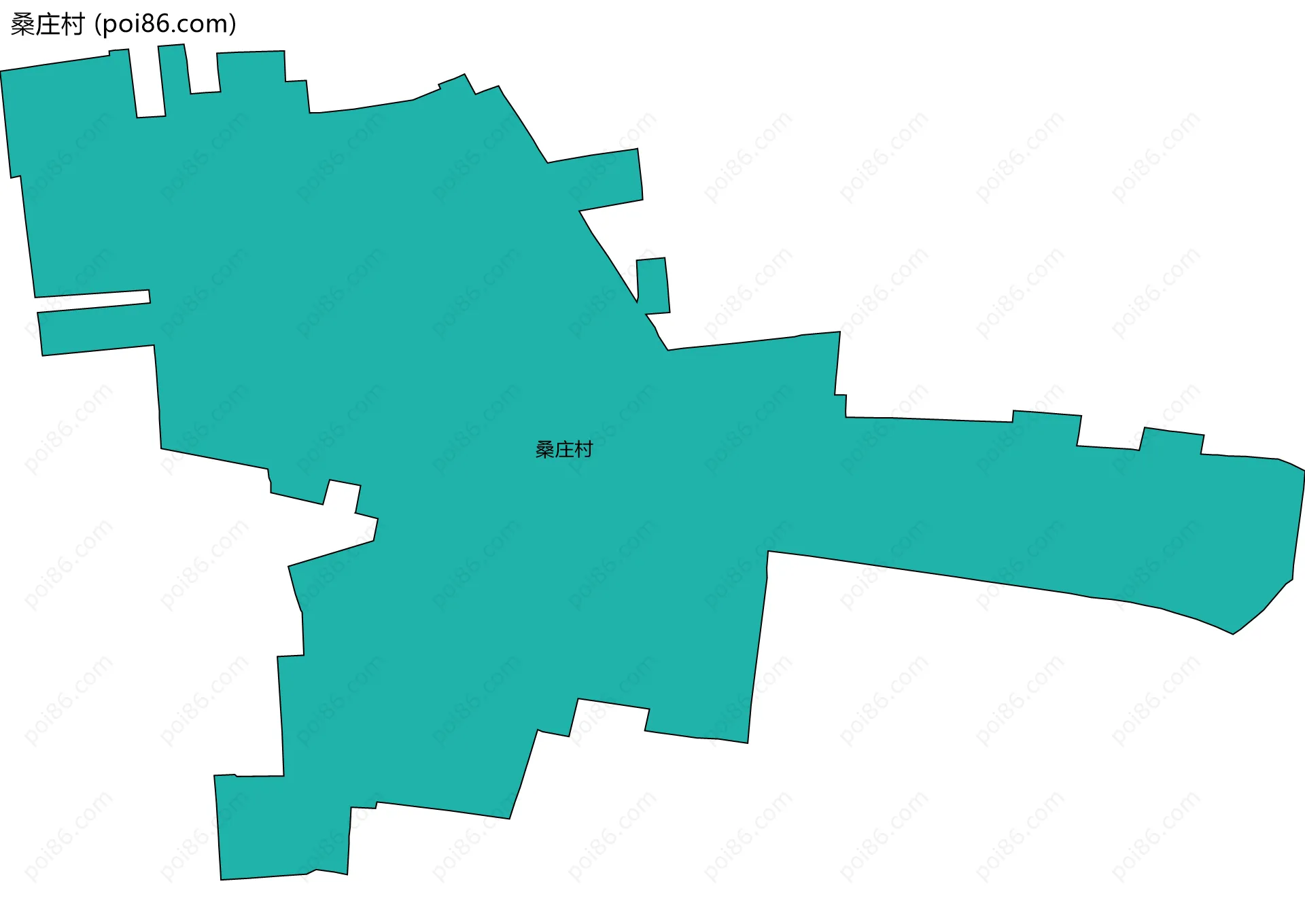 桑庄村边界地图