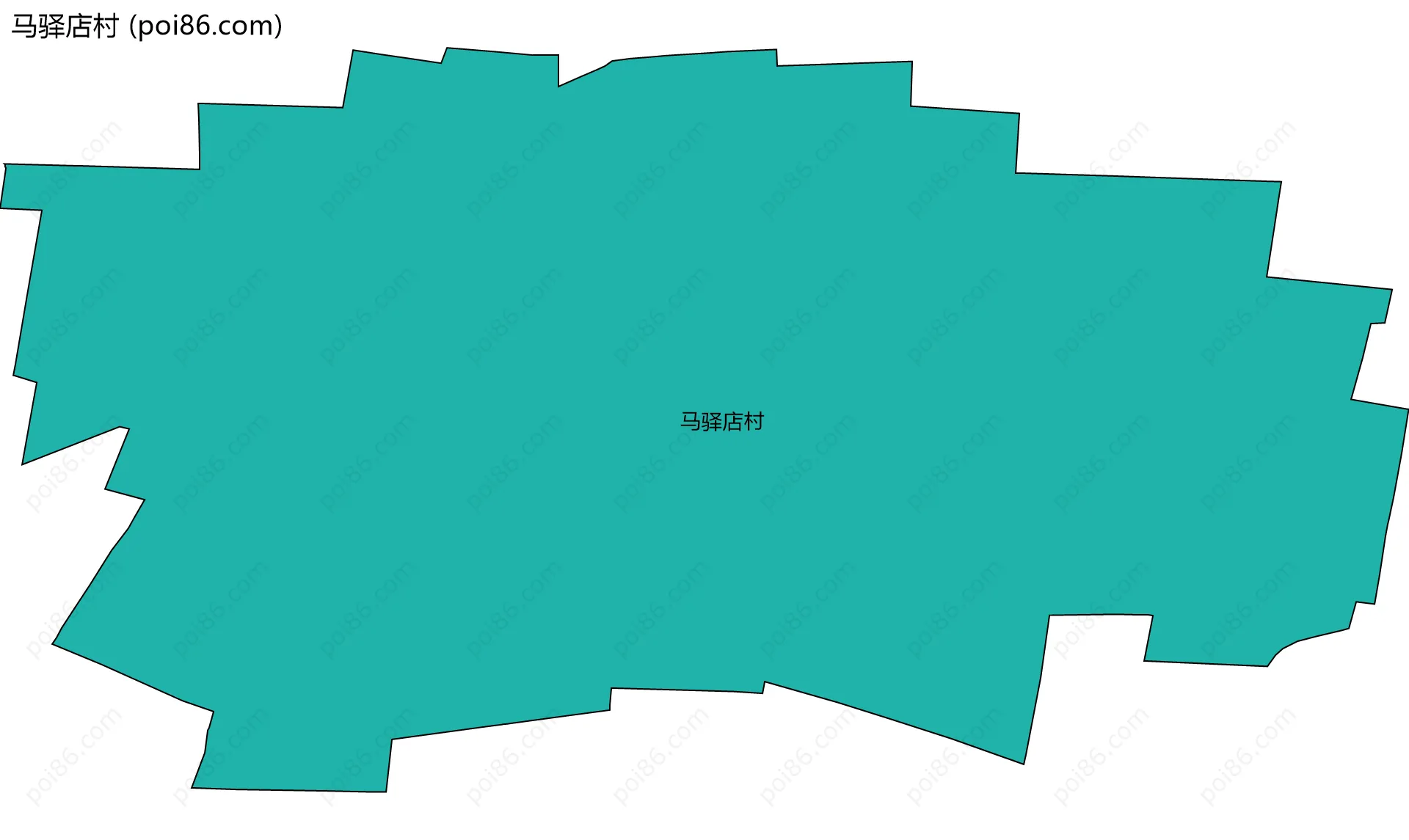 马驿店村边界地图