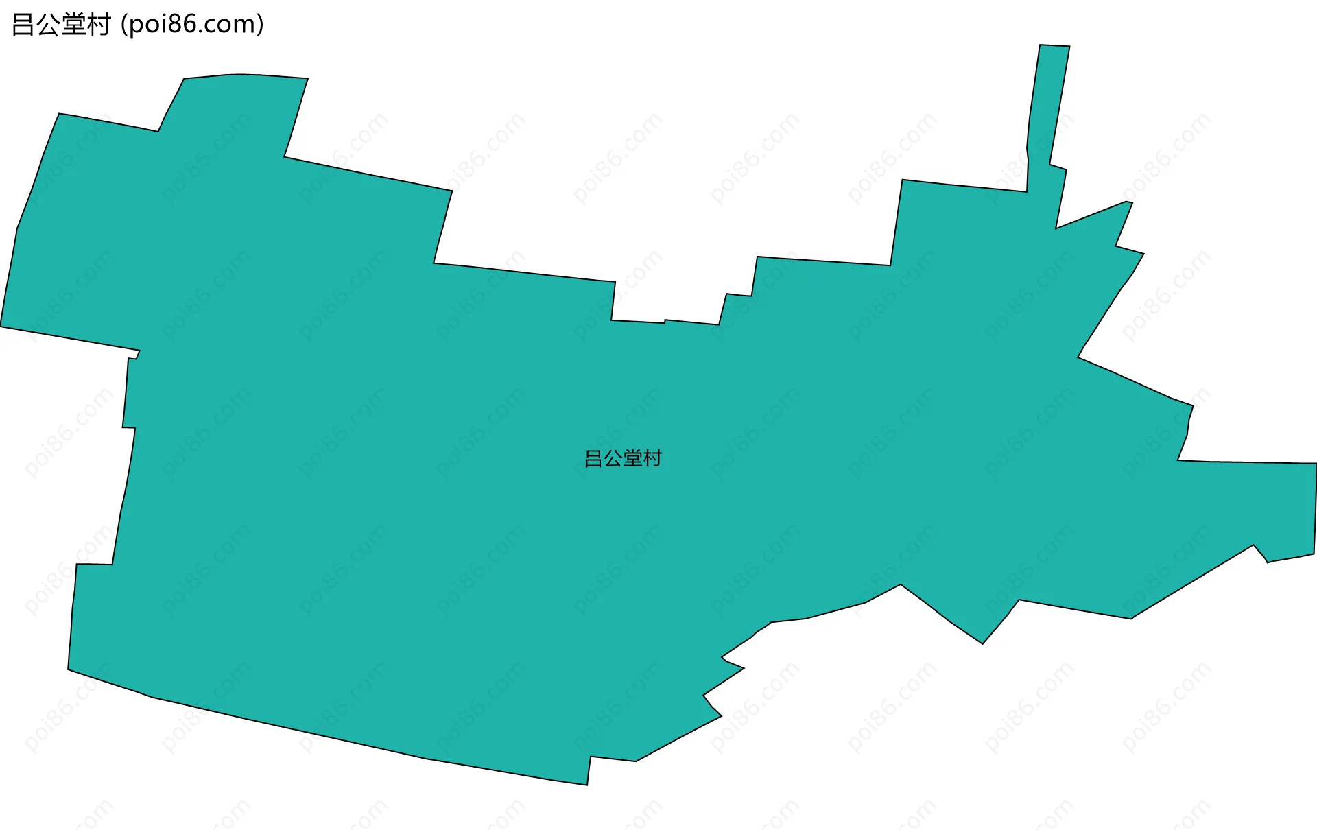 吕公堂村边界地图