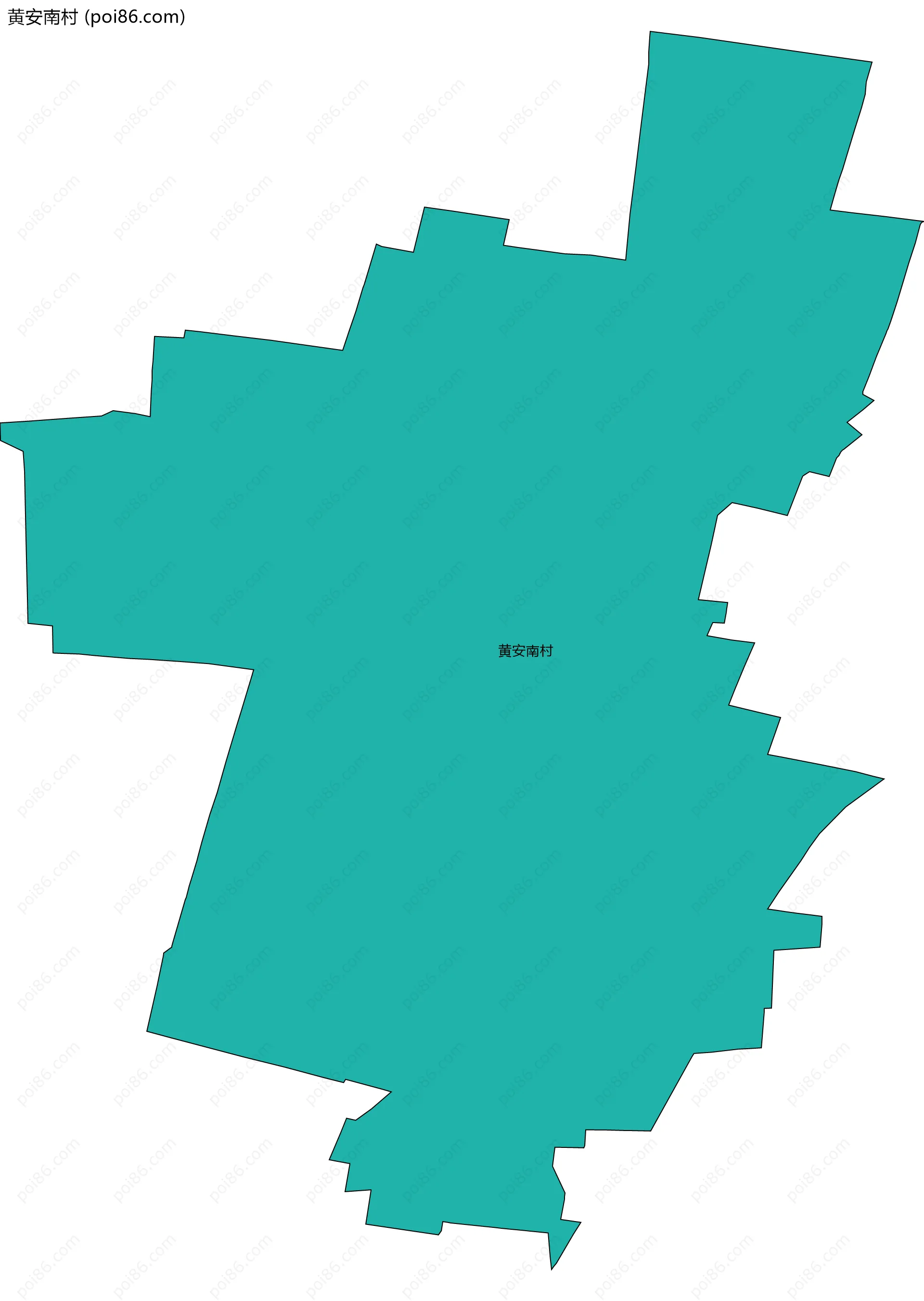 黄安南村边界地图