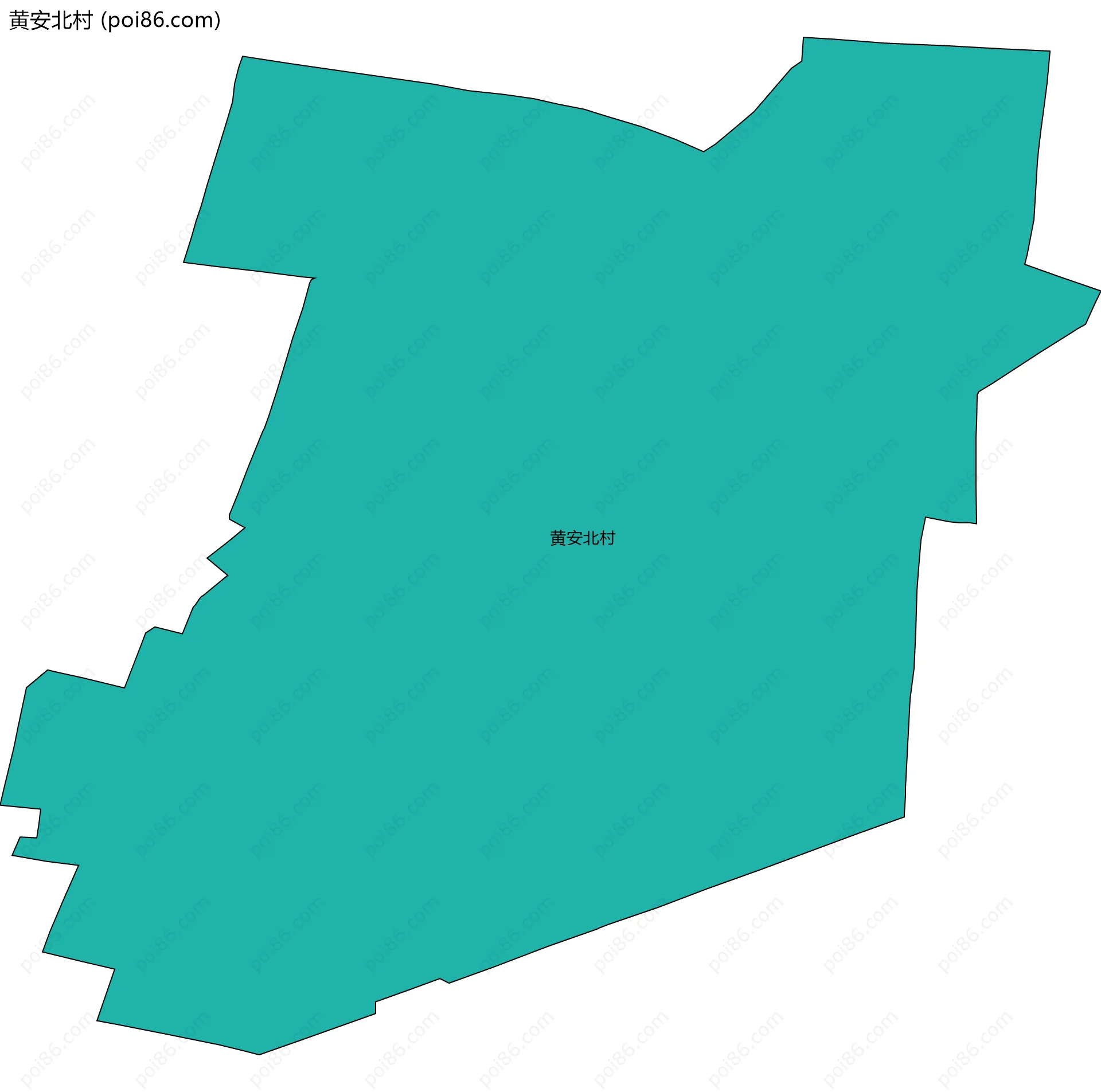 黄安北村边界地图