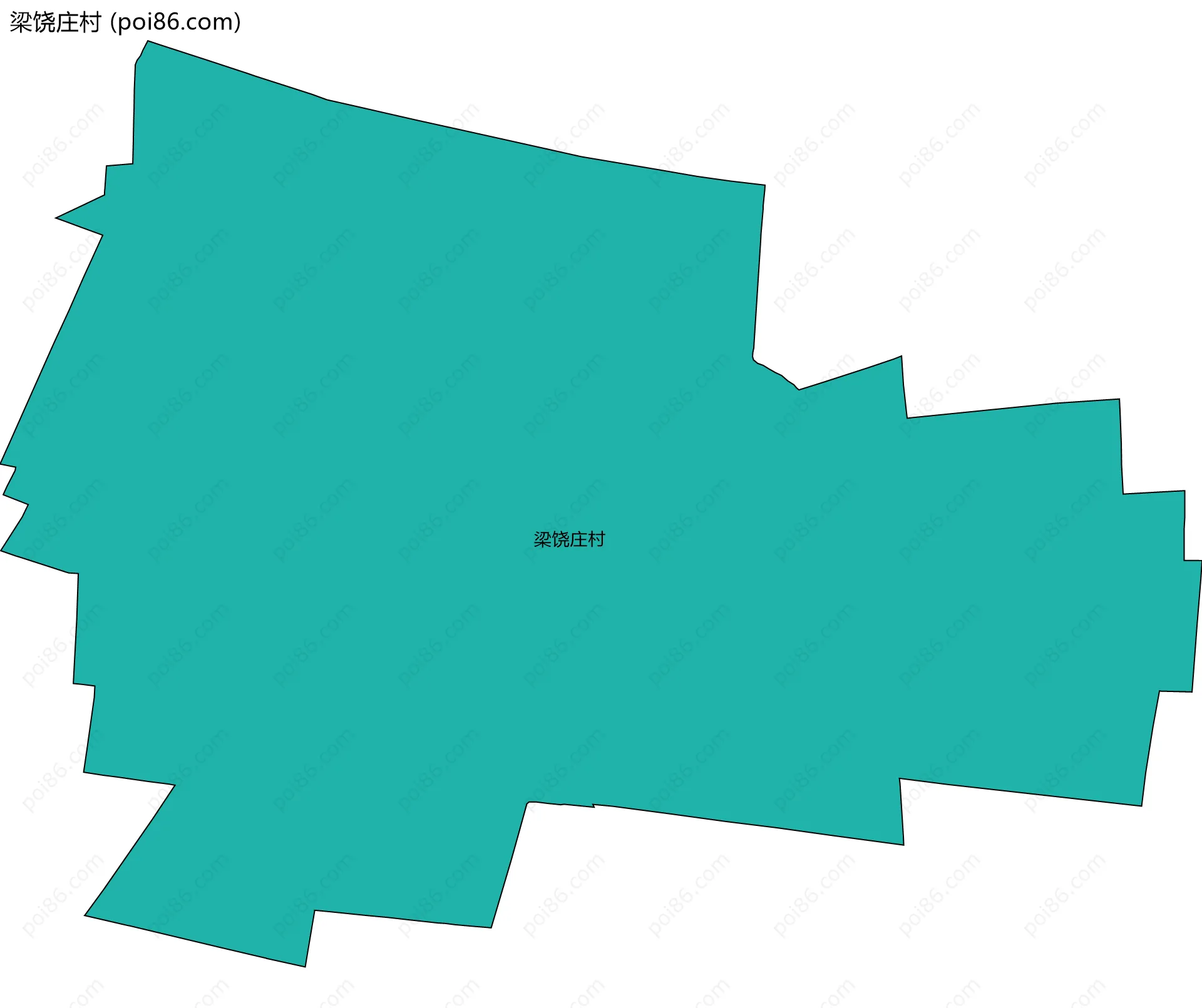 梁饶庄村边界地图