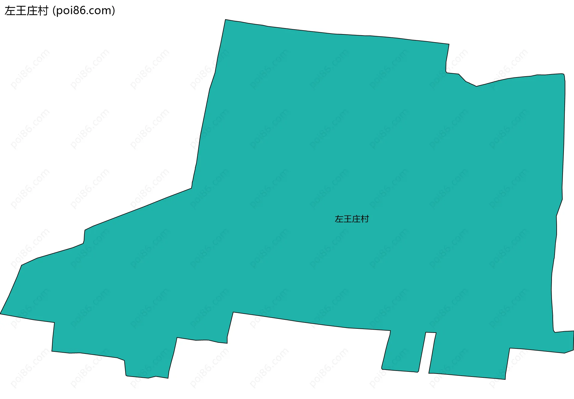 左王庄村边界地图