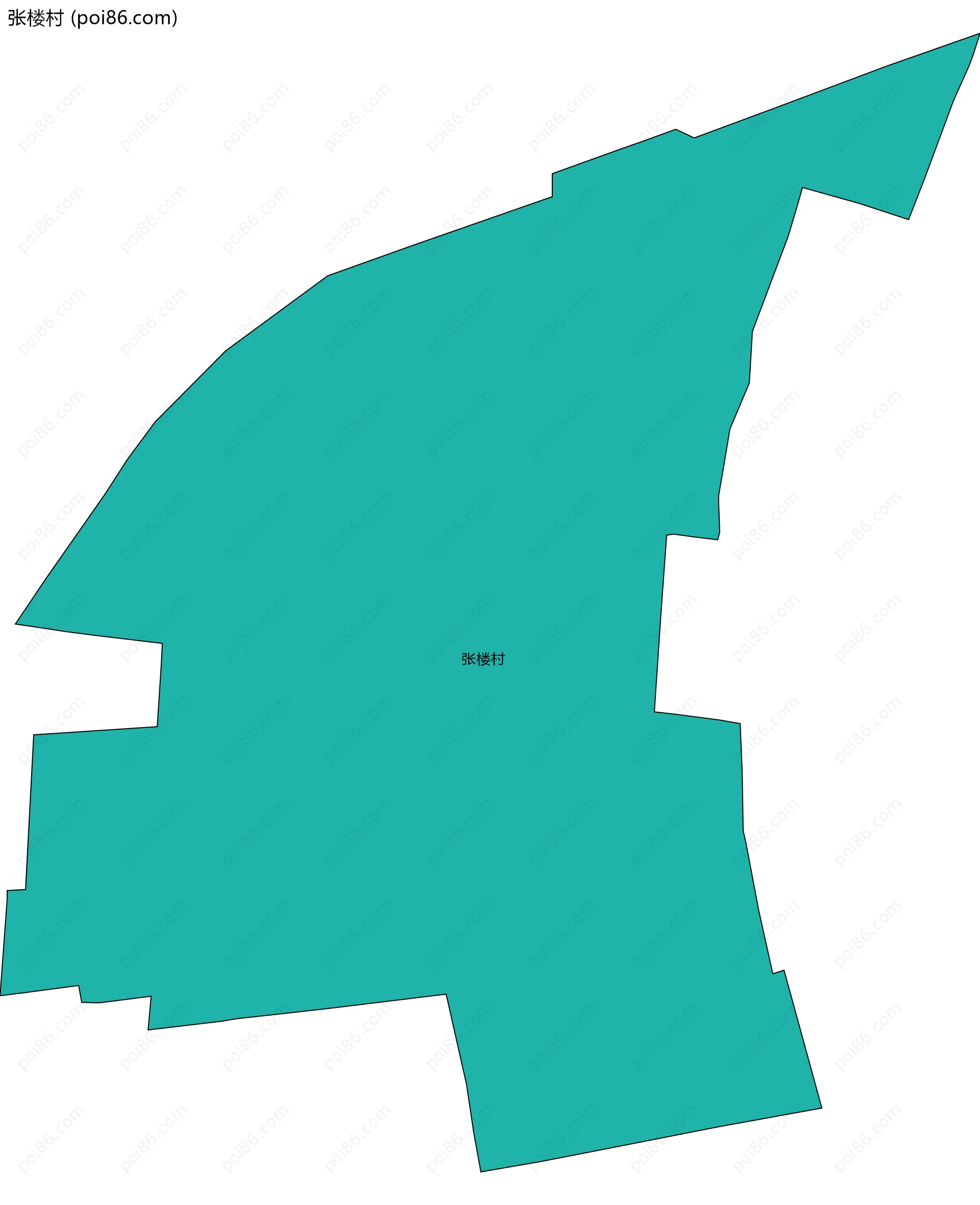 张楼村边界地图