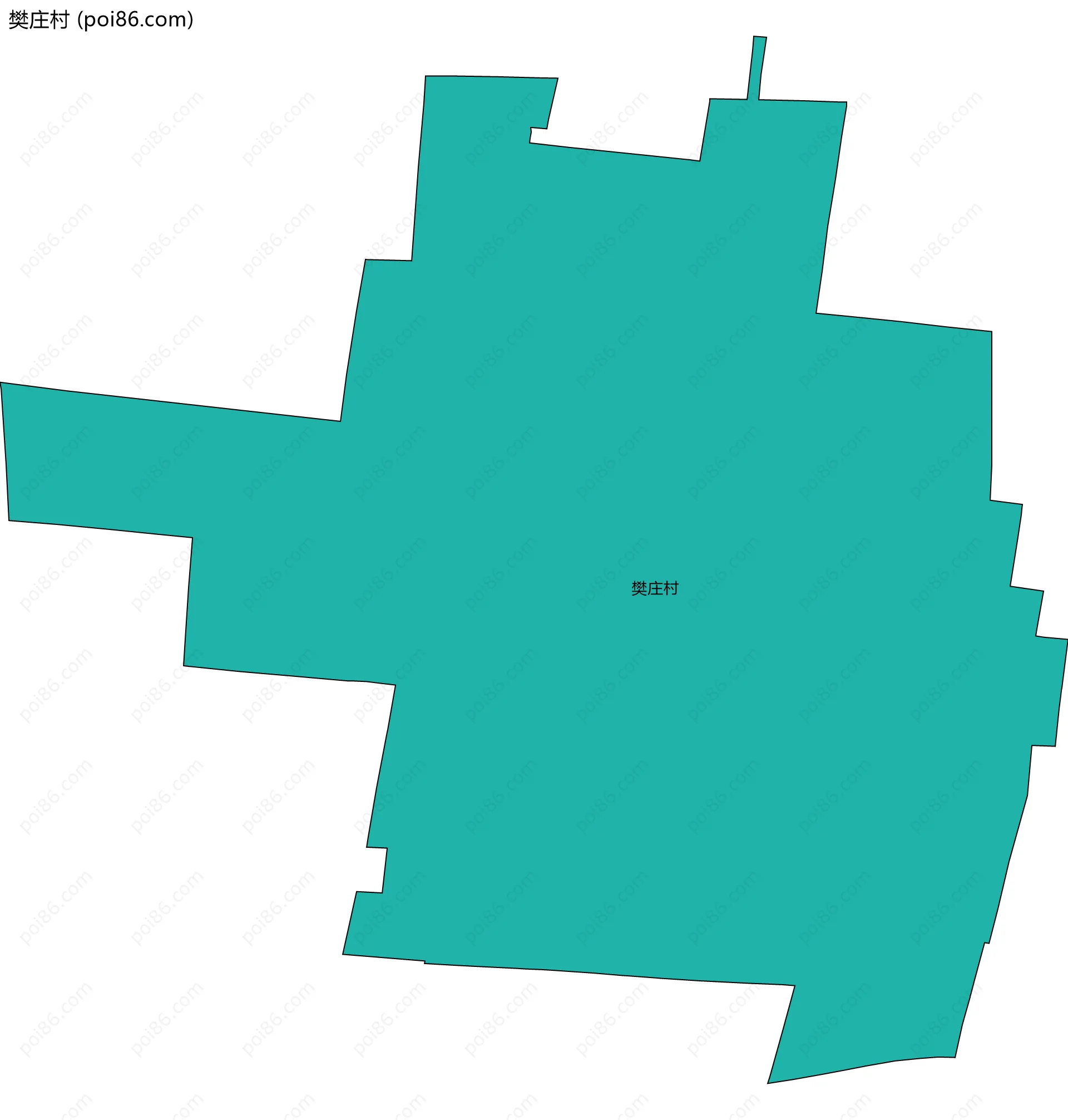 樊庄村边界地图