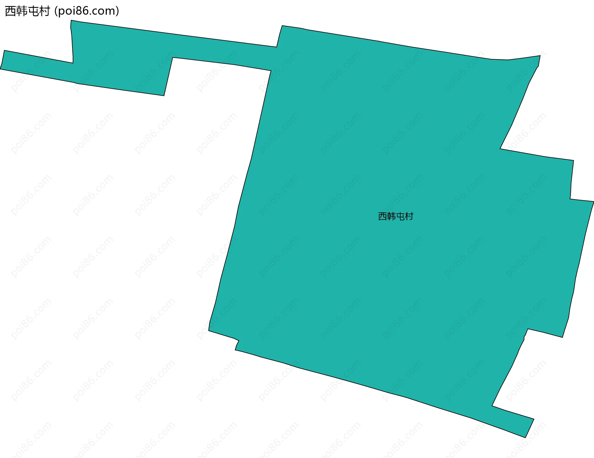 西韩屯村边界地图