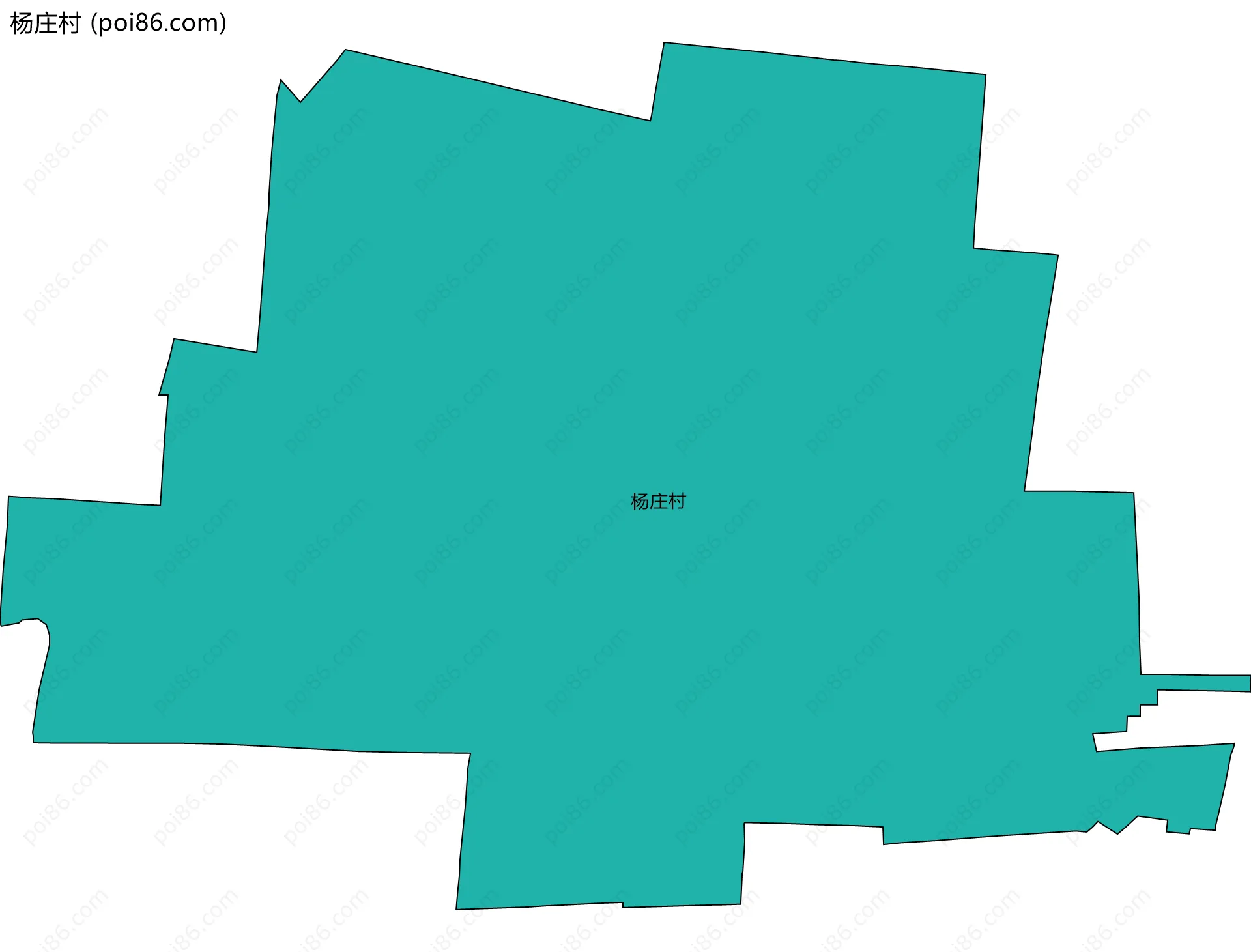 杨庄村边界地图