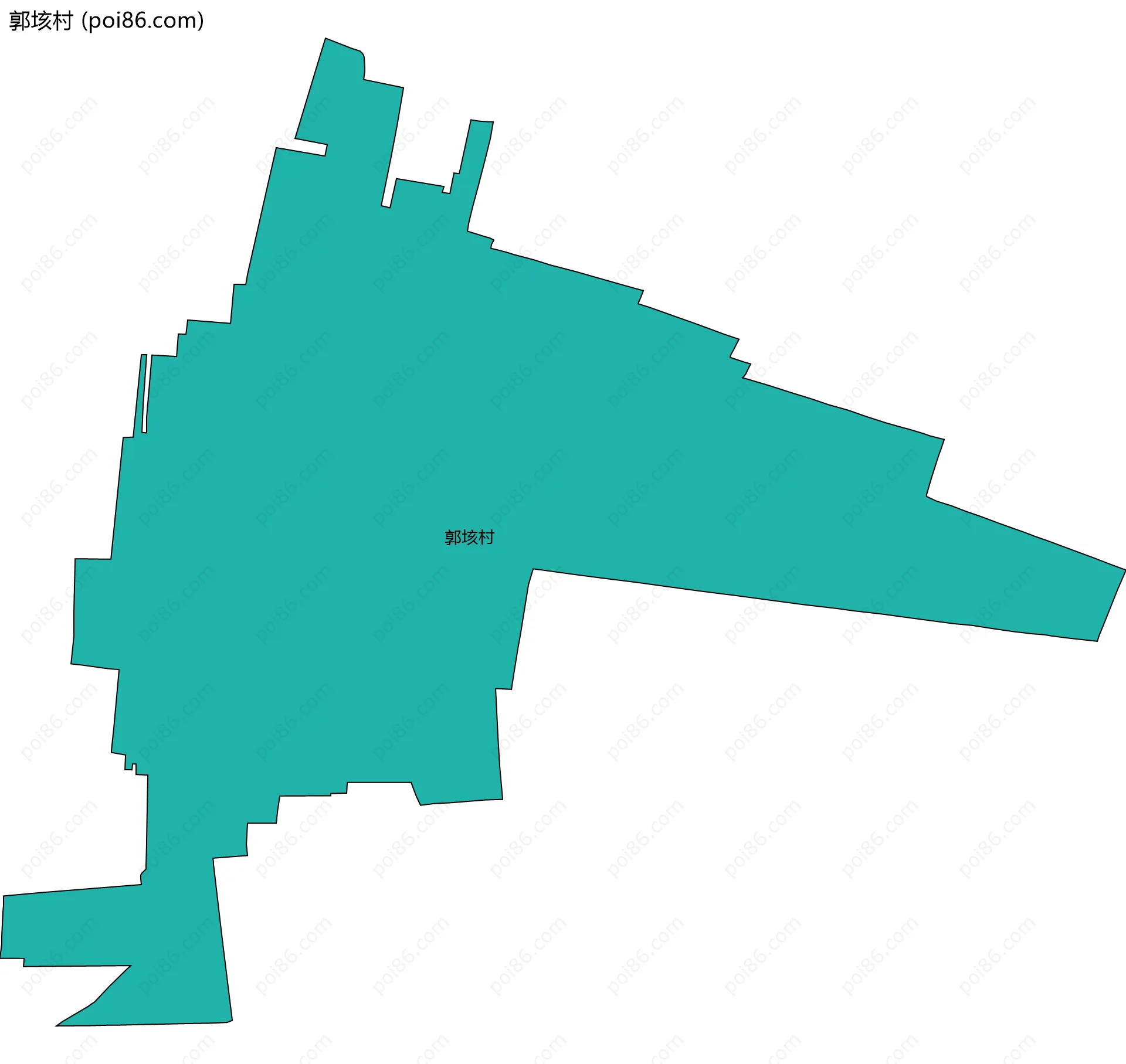 郭垓村边界地图