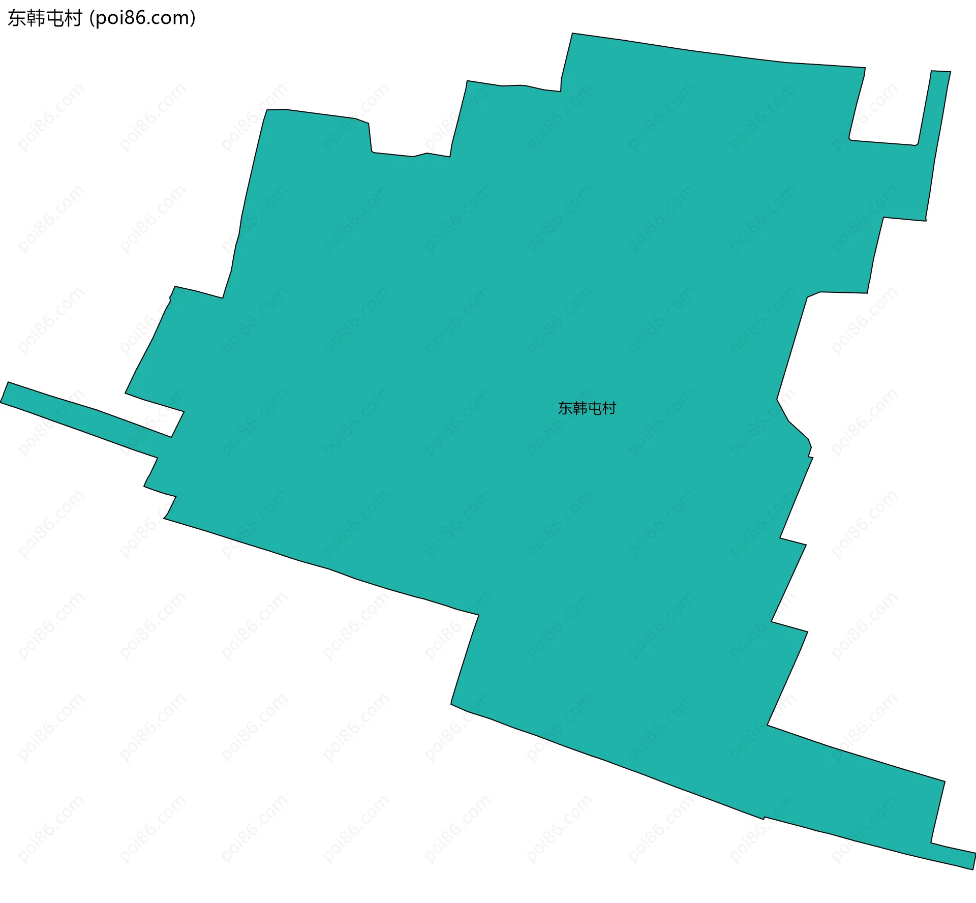 东韩屯村边界地图
