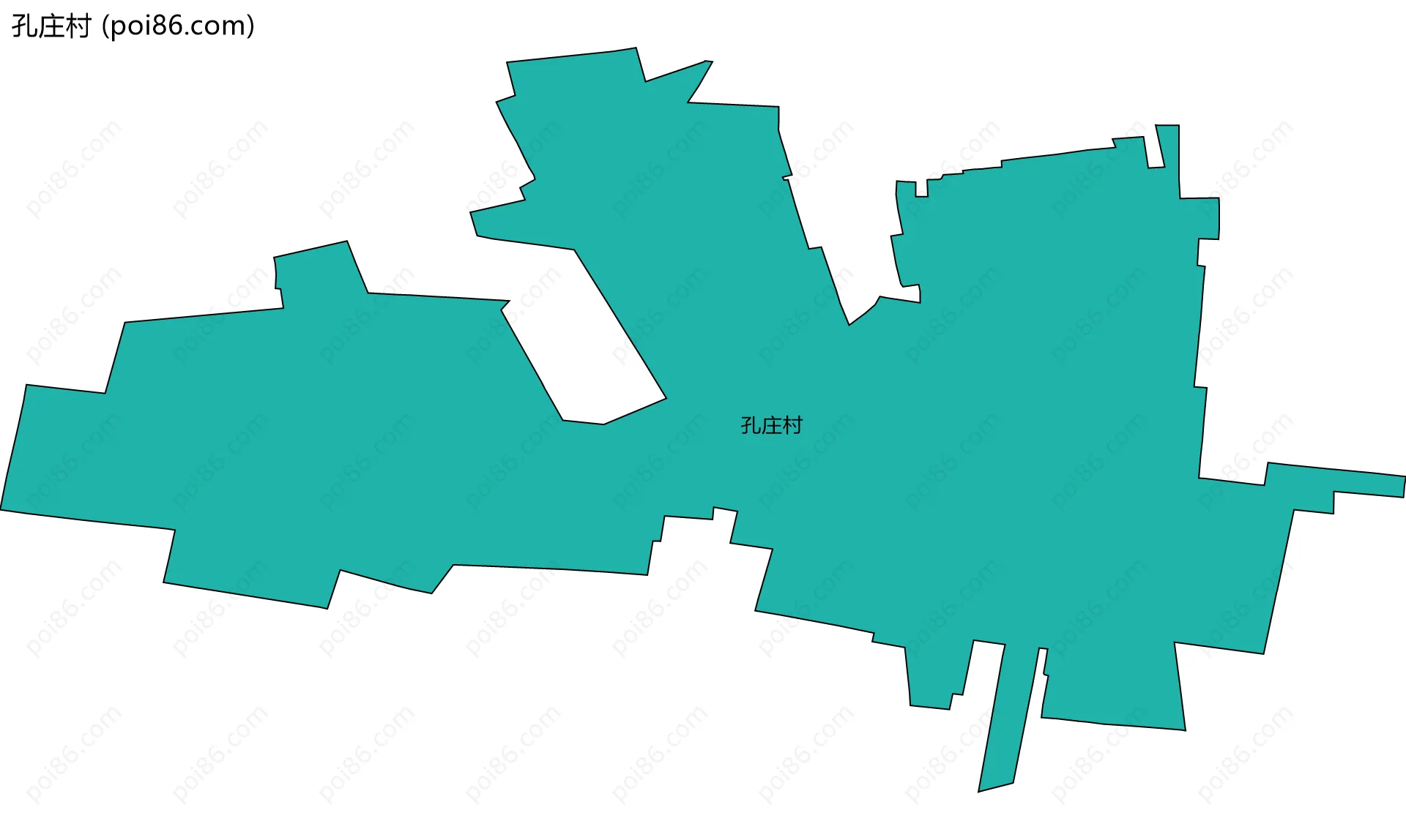 孔庄村边界地图