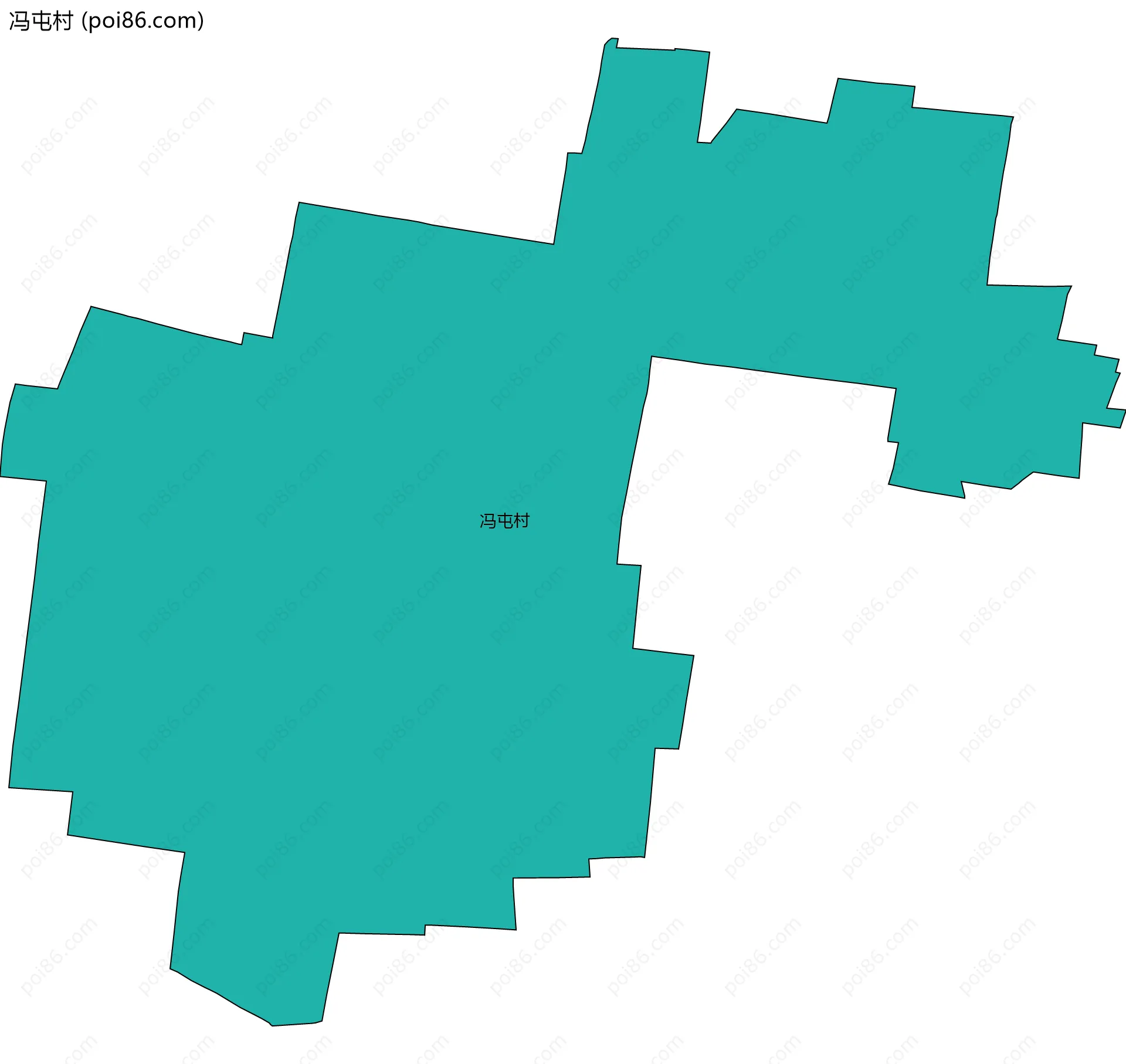 冯屯村边界地图