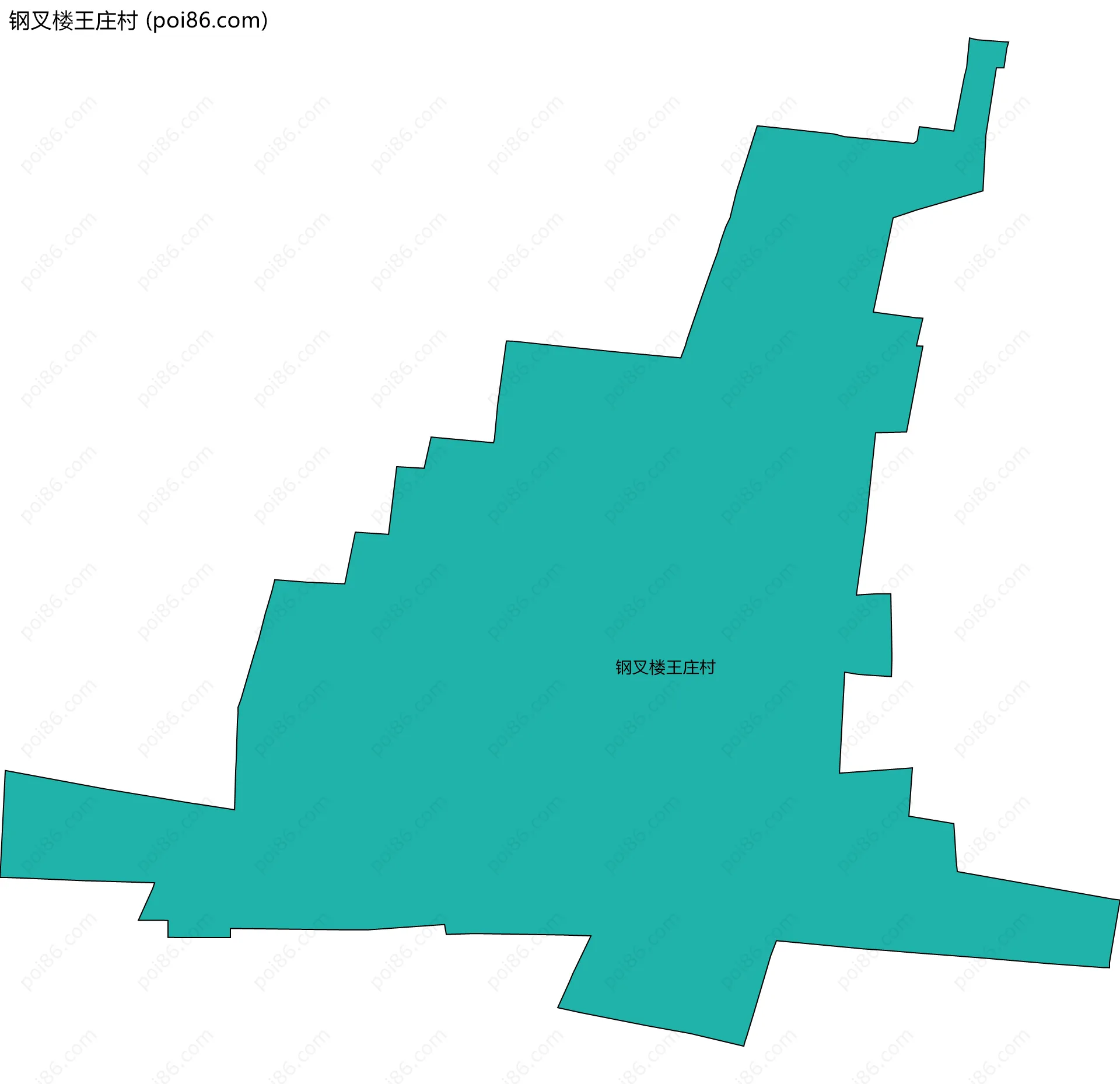 钢叉楼王庄村边界地图