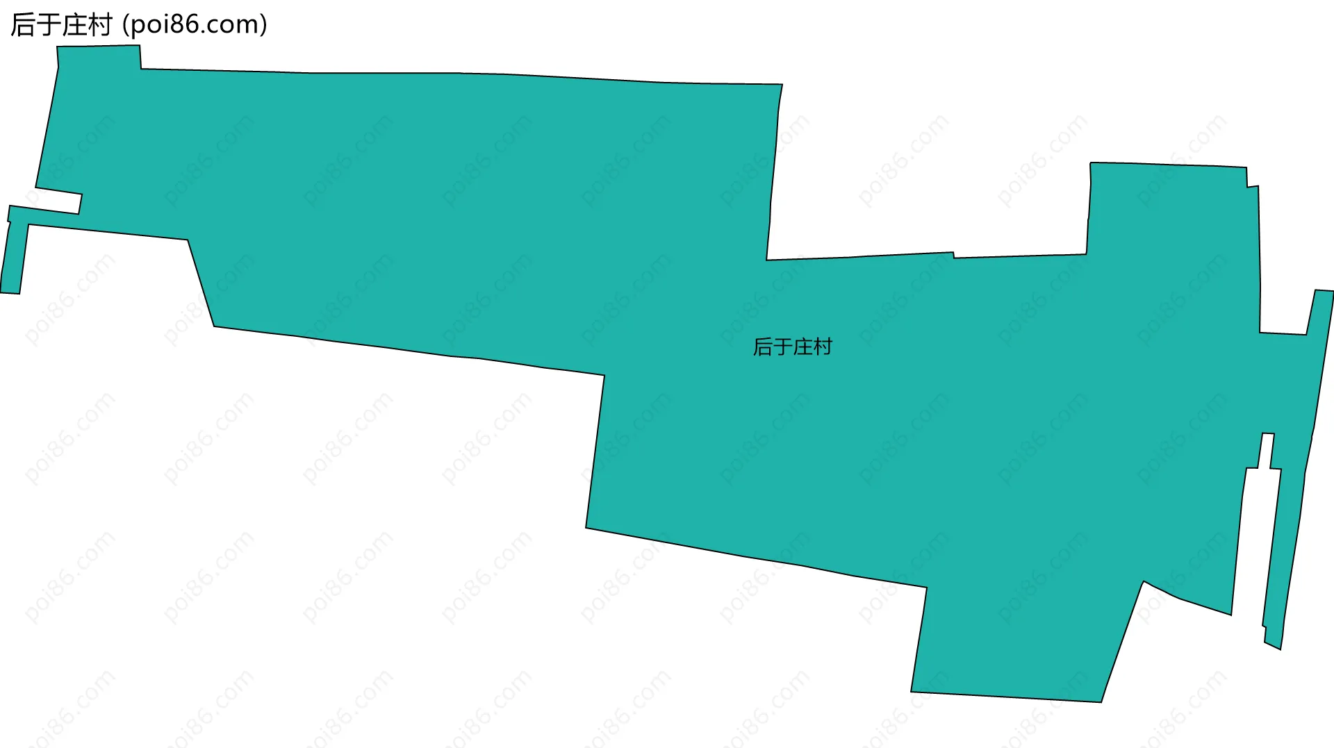 后于庄村边界地图