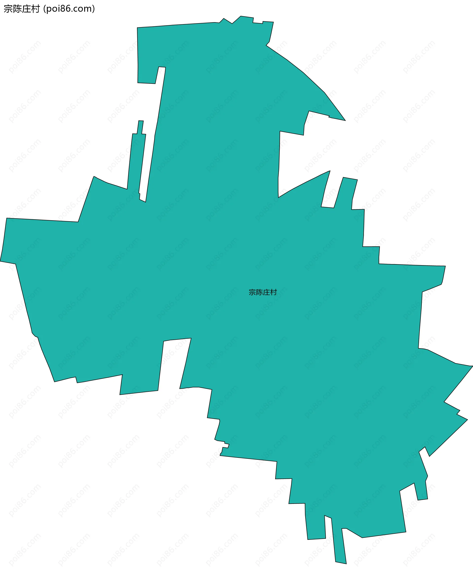 宗陈庄村边界地图