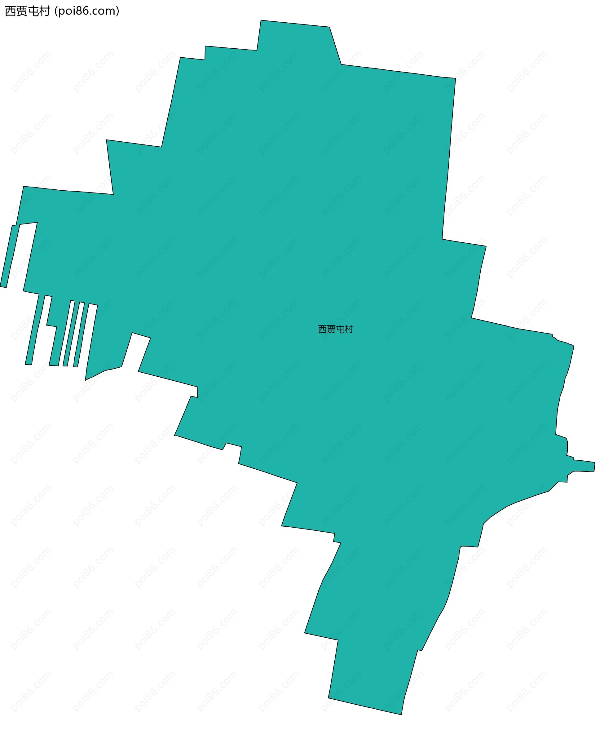 西贾屯村边界地图