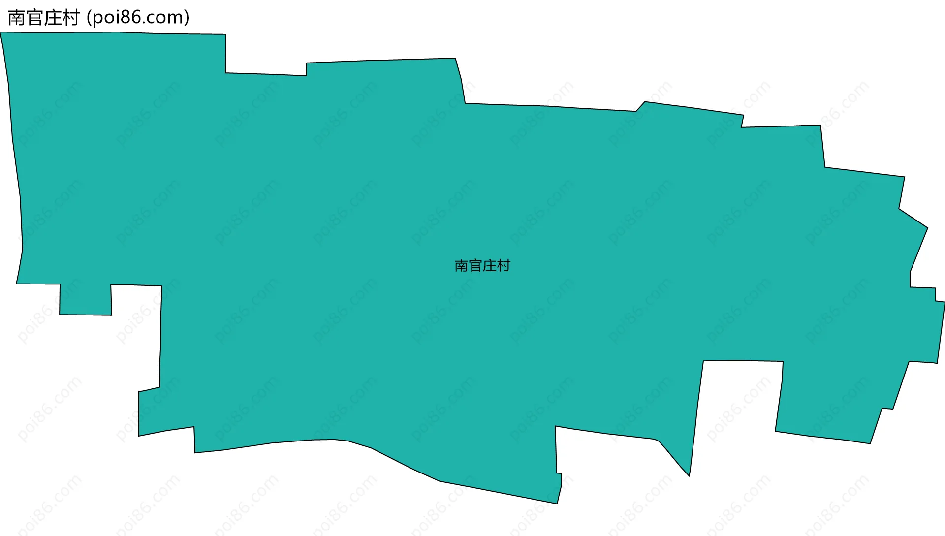 南官庄村边界地图