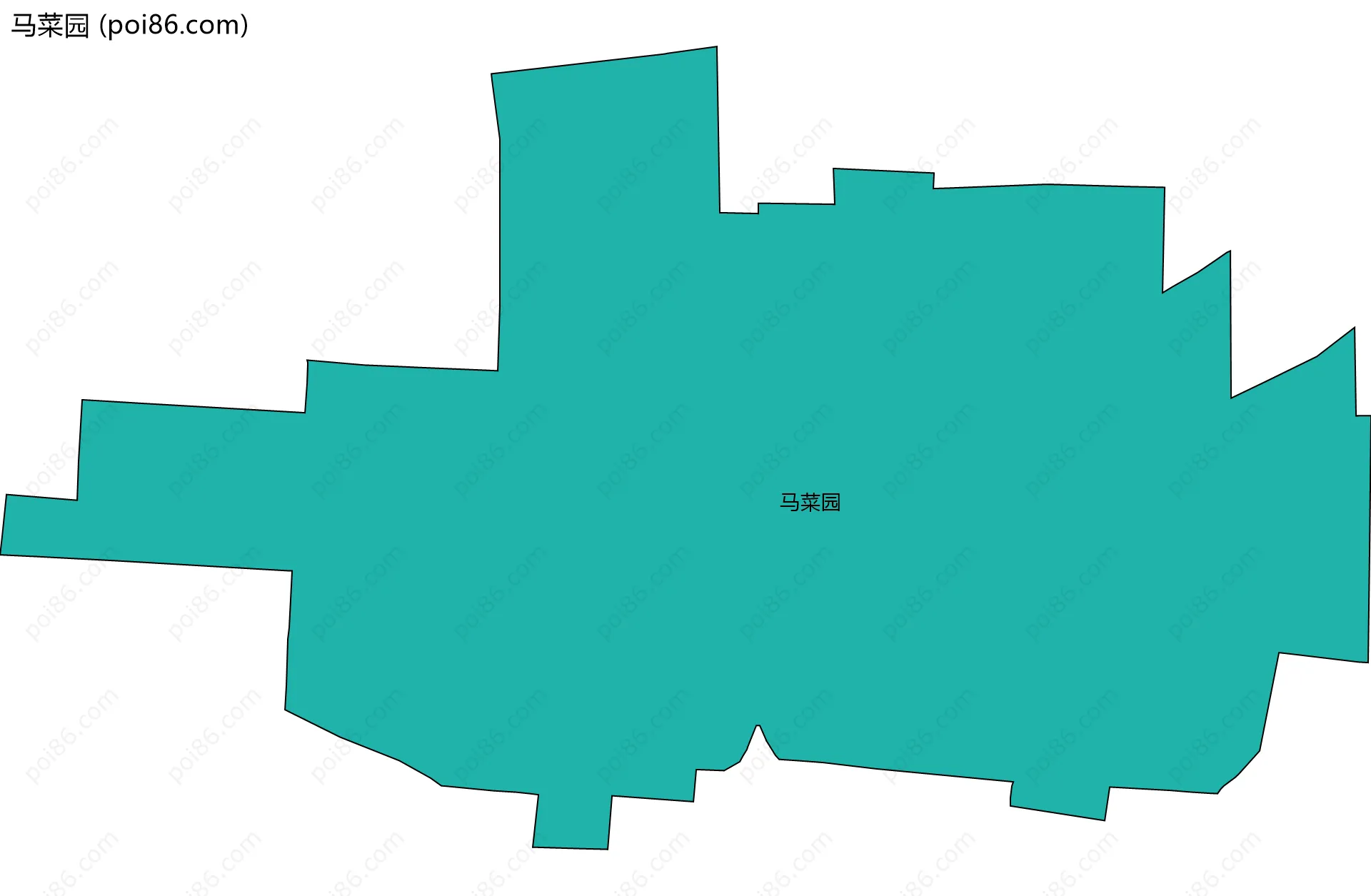 马菜园边界地图