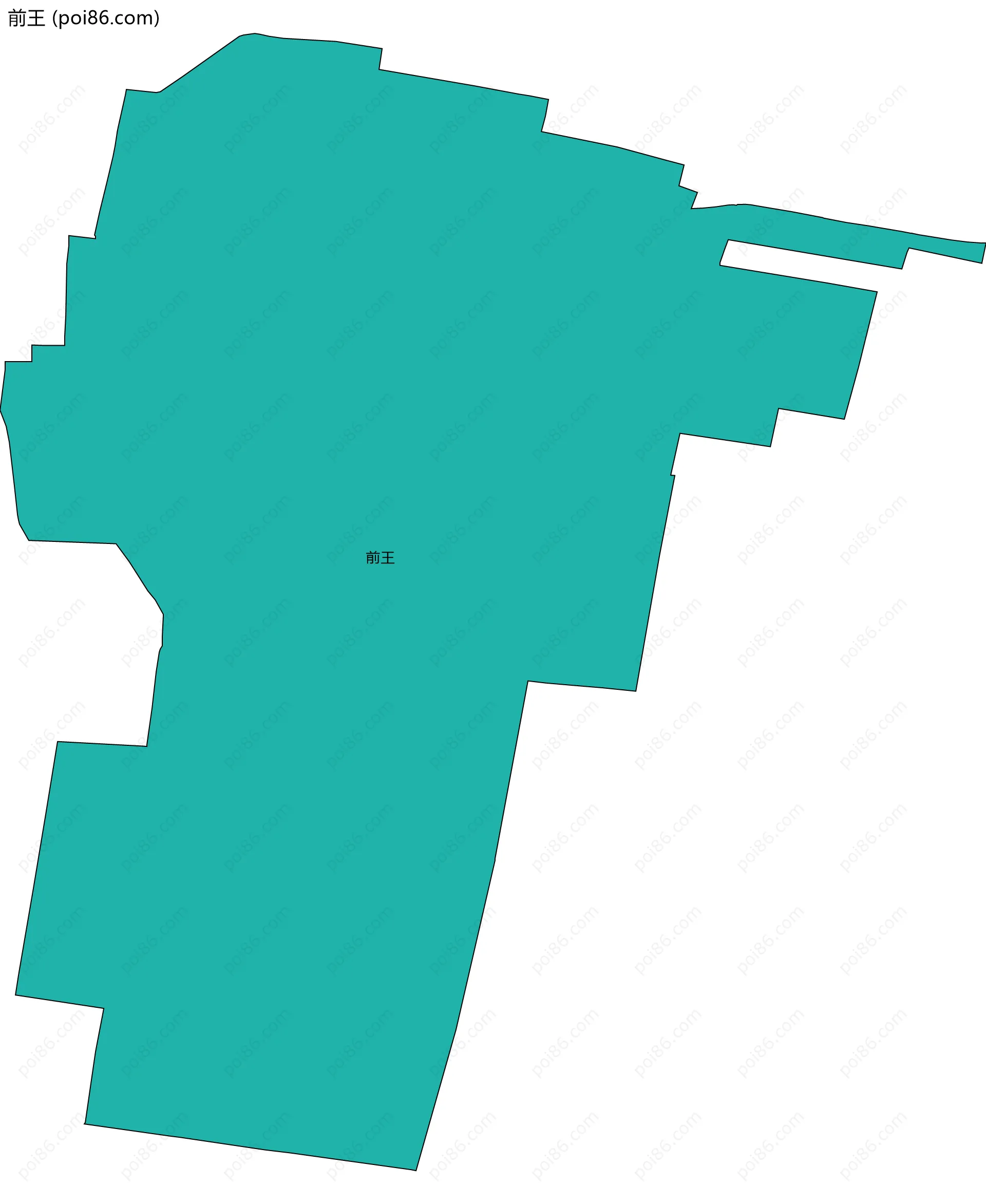 前王边界地图