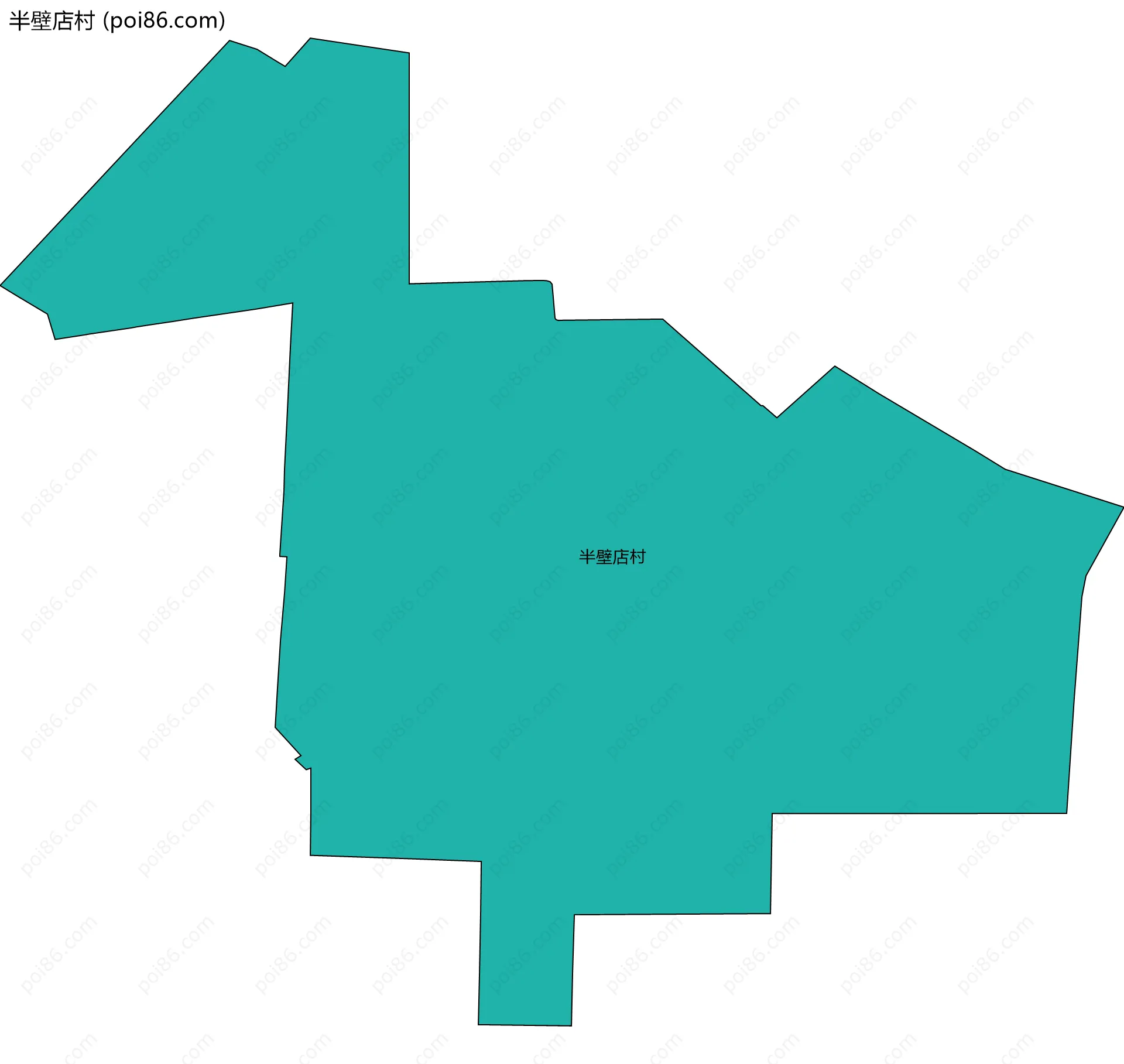 半壁店村边界地图