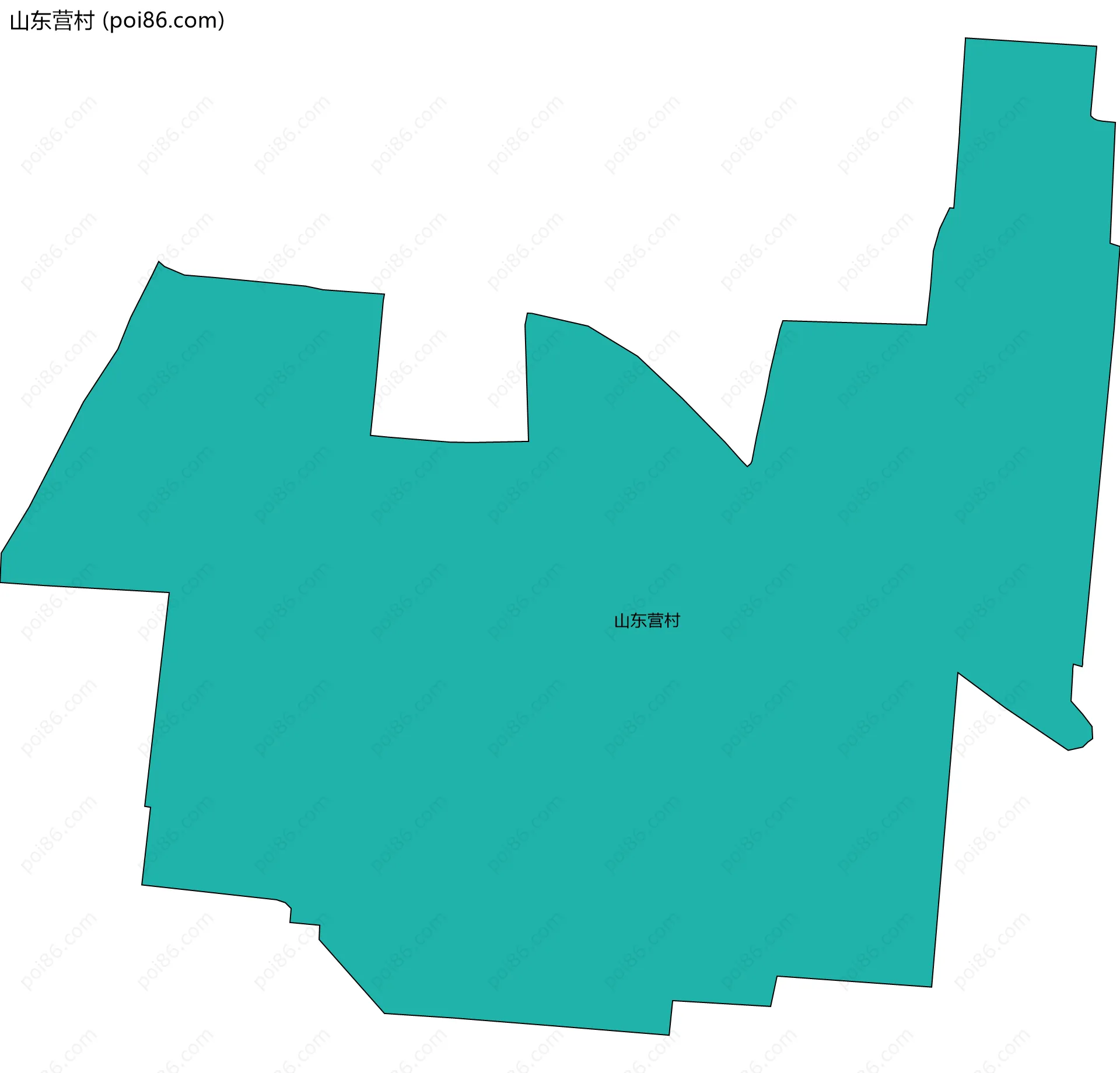 山东营村边界地图