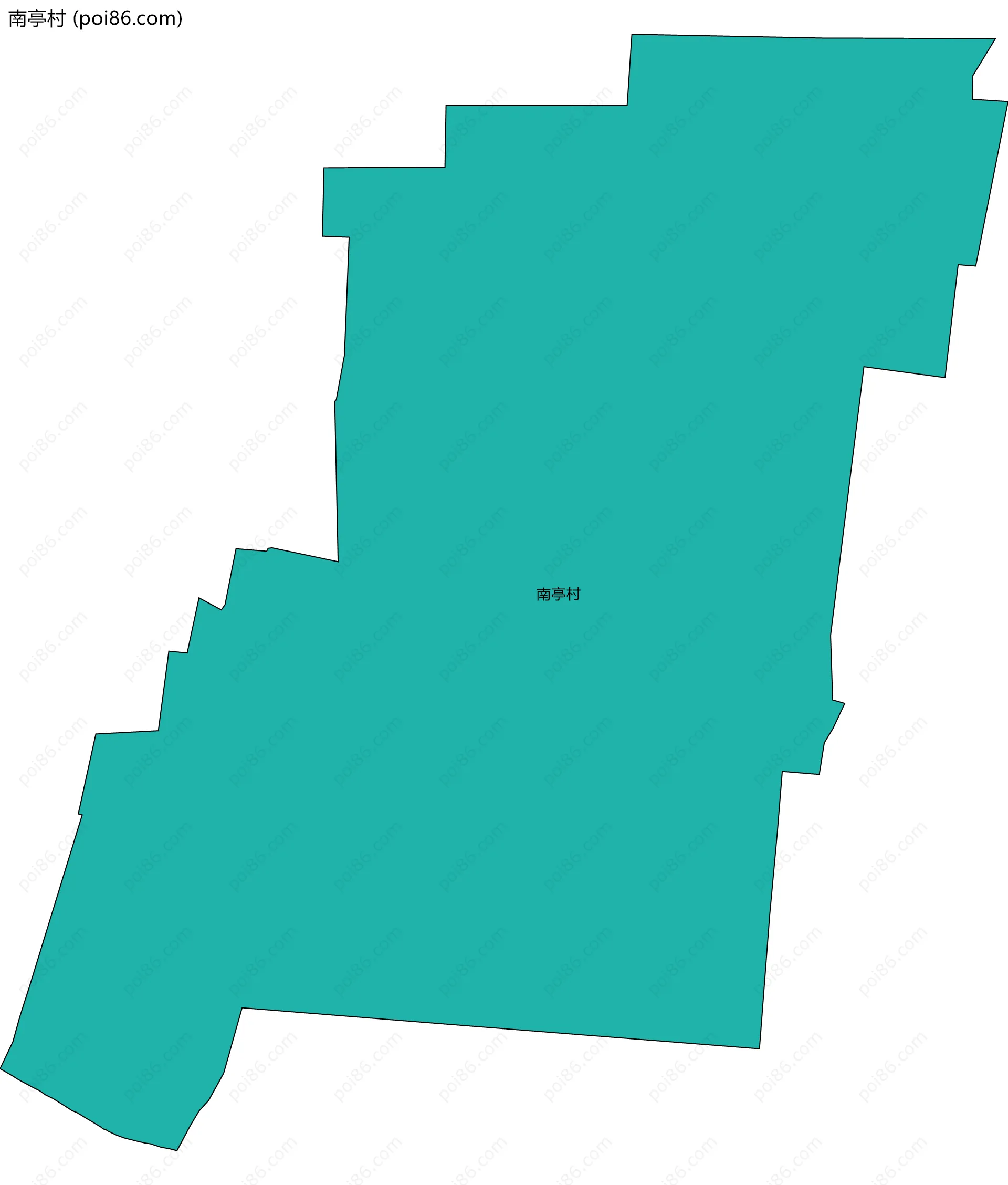 南亭村边界地图