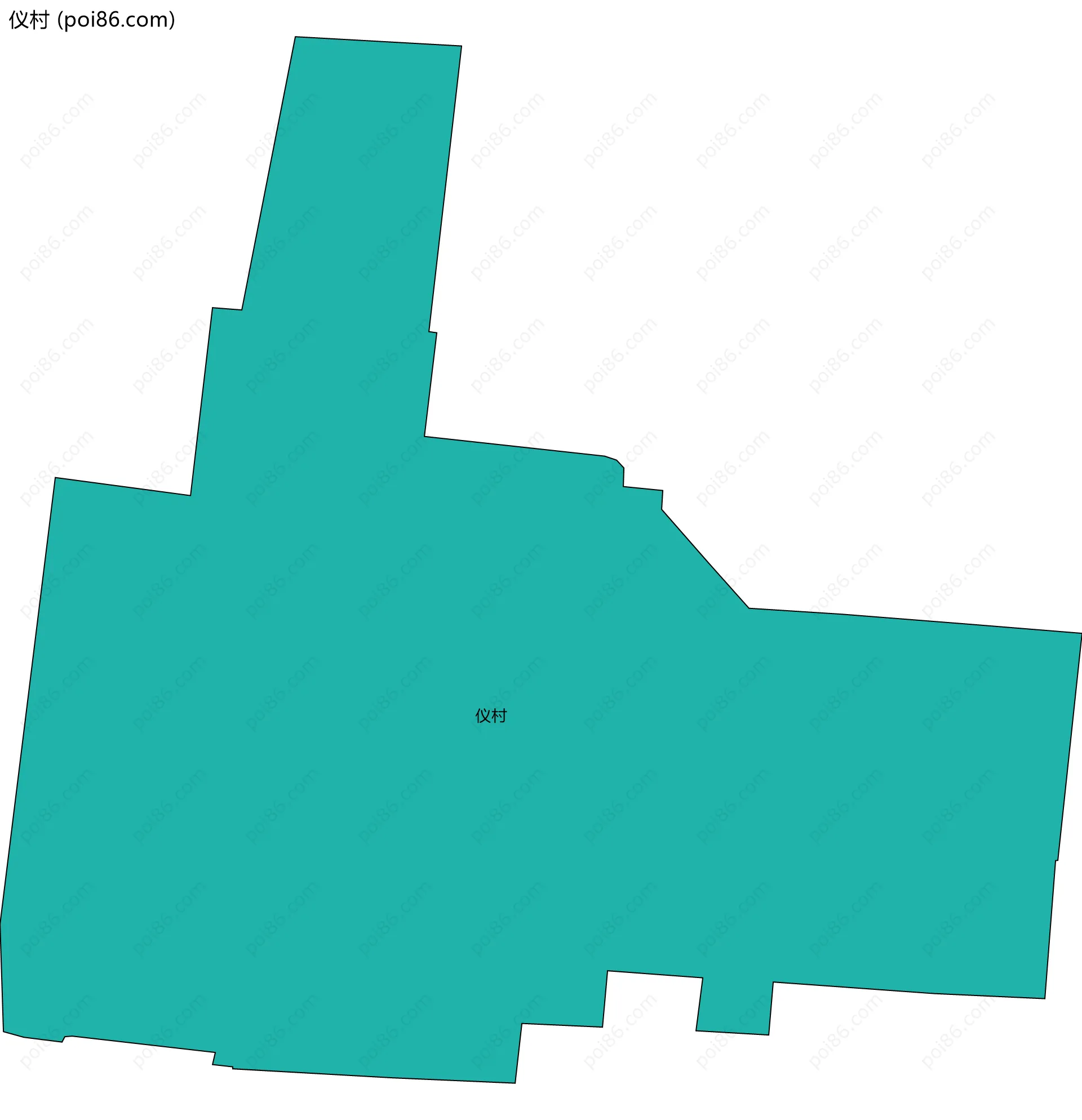 仪村边界地图