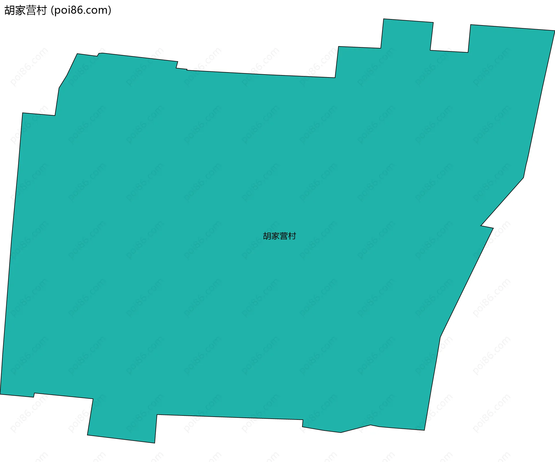 胡家营村边界地图