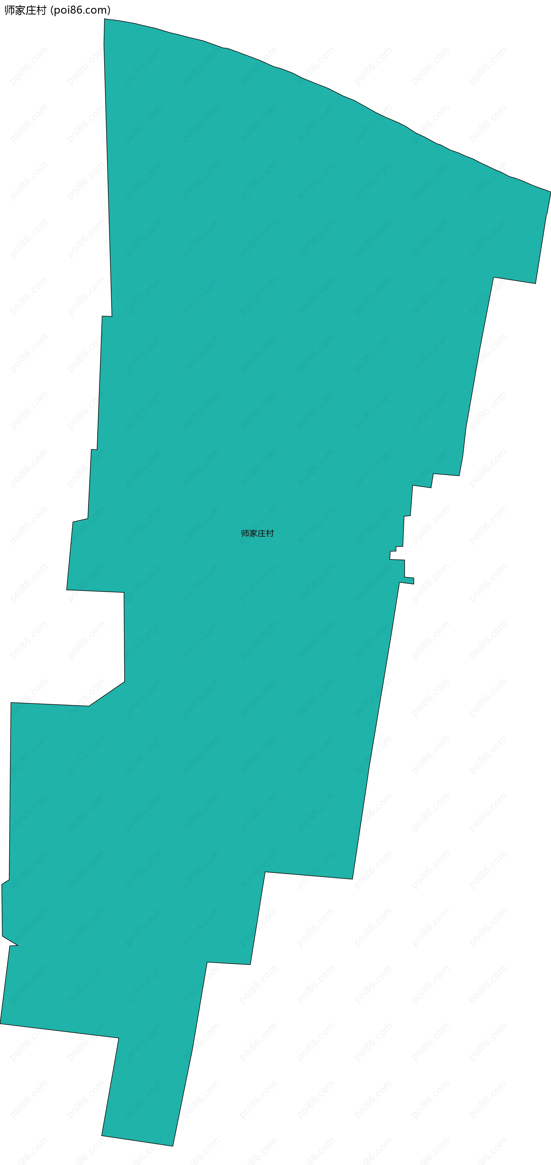 师家庄村边界地图
