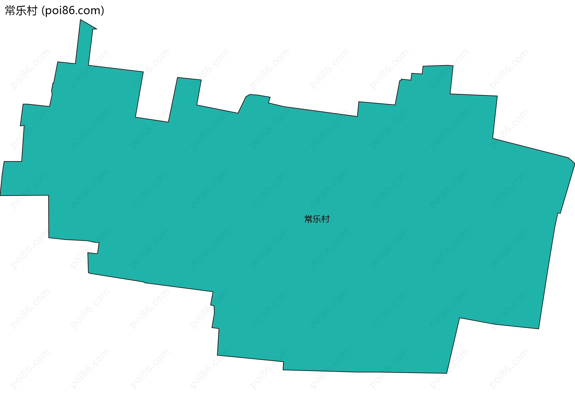 常乐村边界地图
