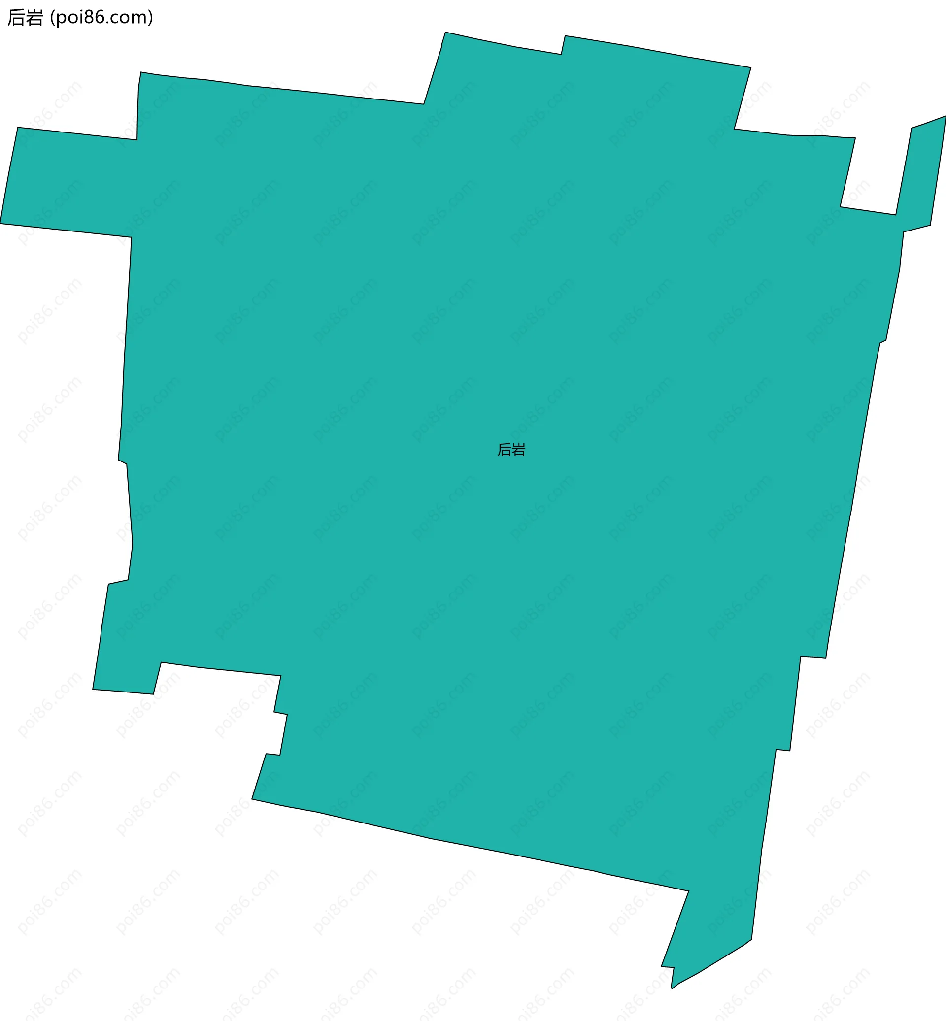 后岩边界地图