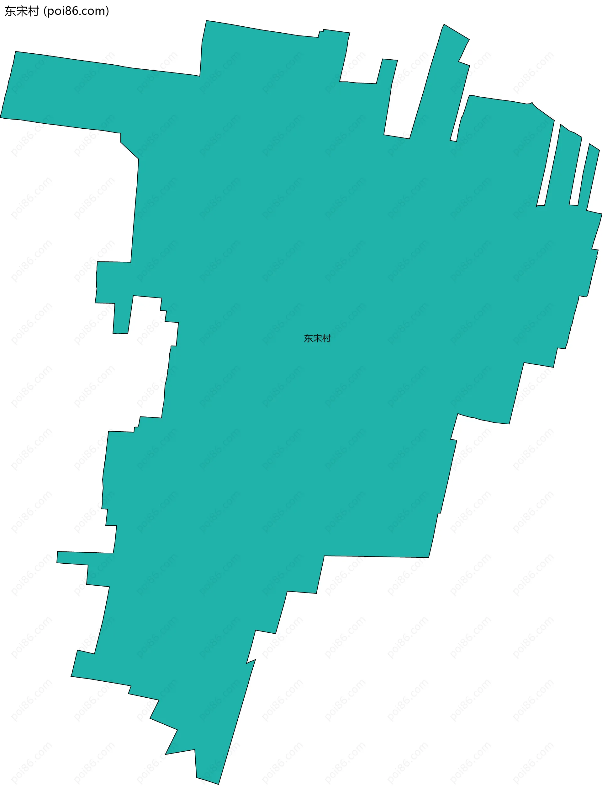 东宋村边界地图