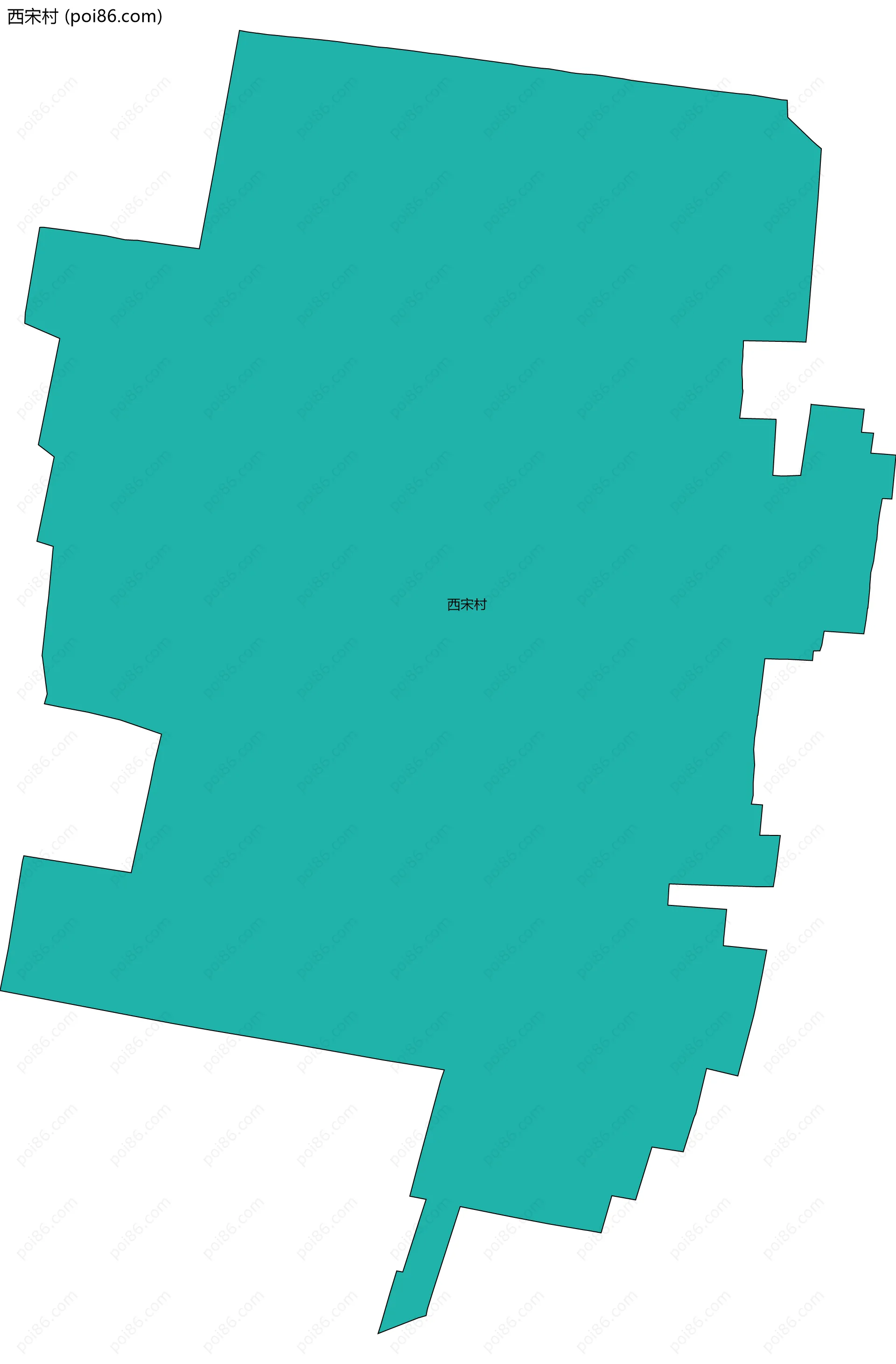 西宋村边界地图