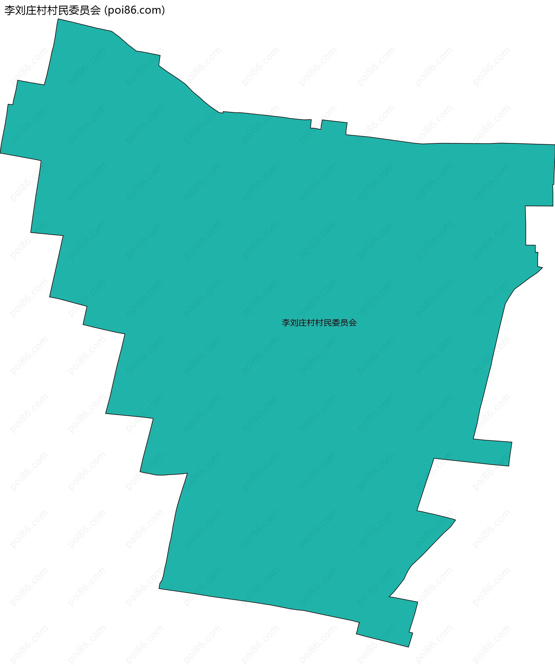 李刘庄村村民委员会边界地图
